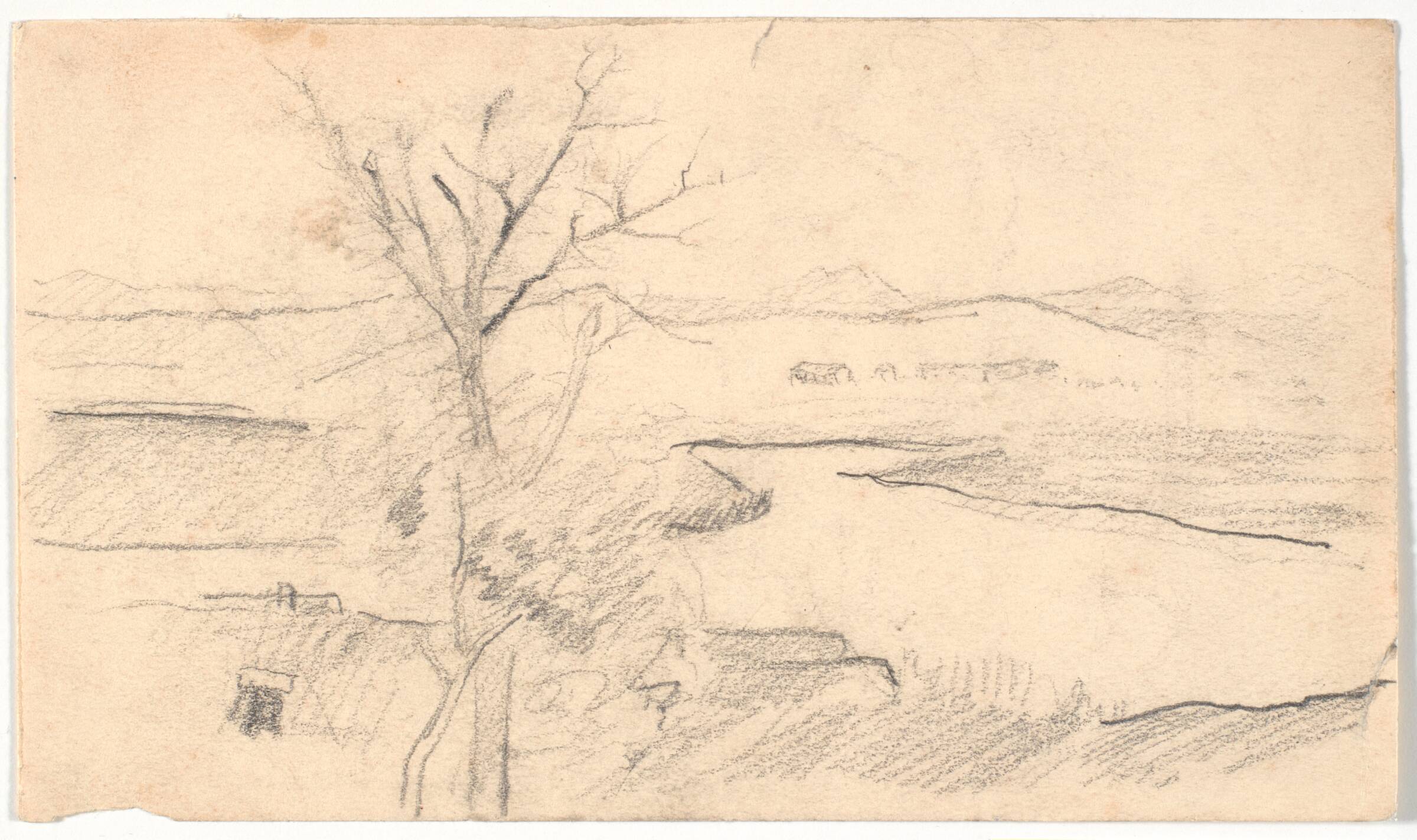 Landskab ved Tiberen?, L.A. Ring, 1893-1895