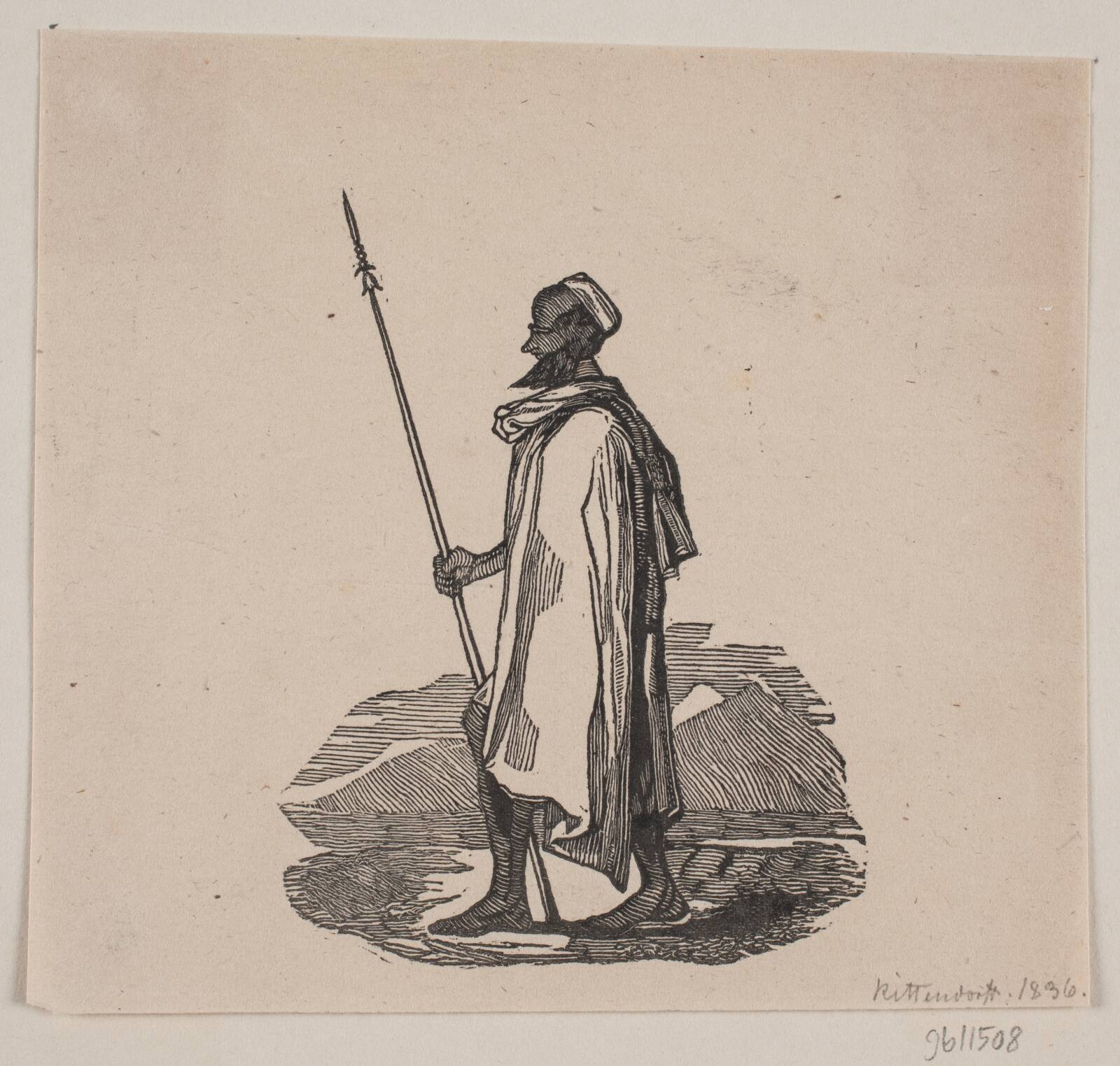 En Marokkaner, Axel Theodor Kittendorff, 1836