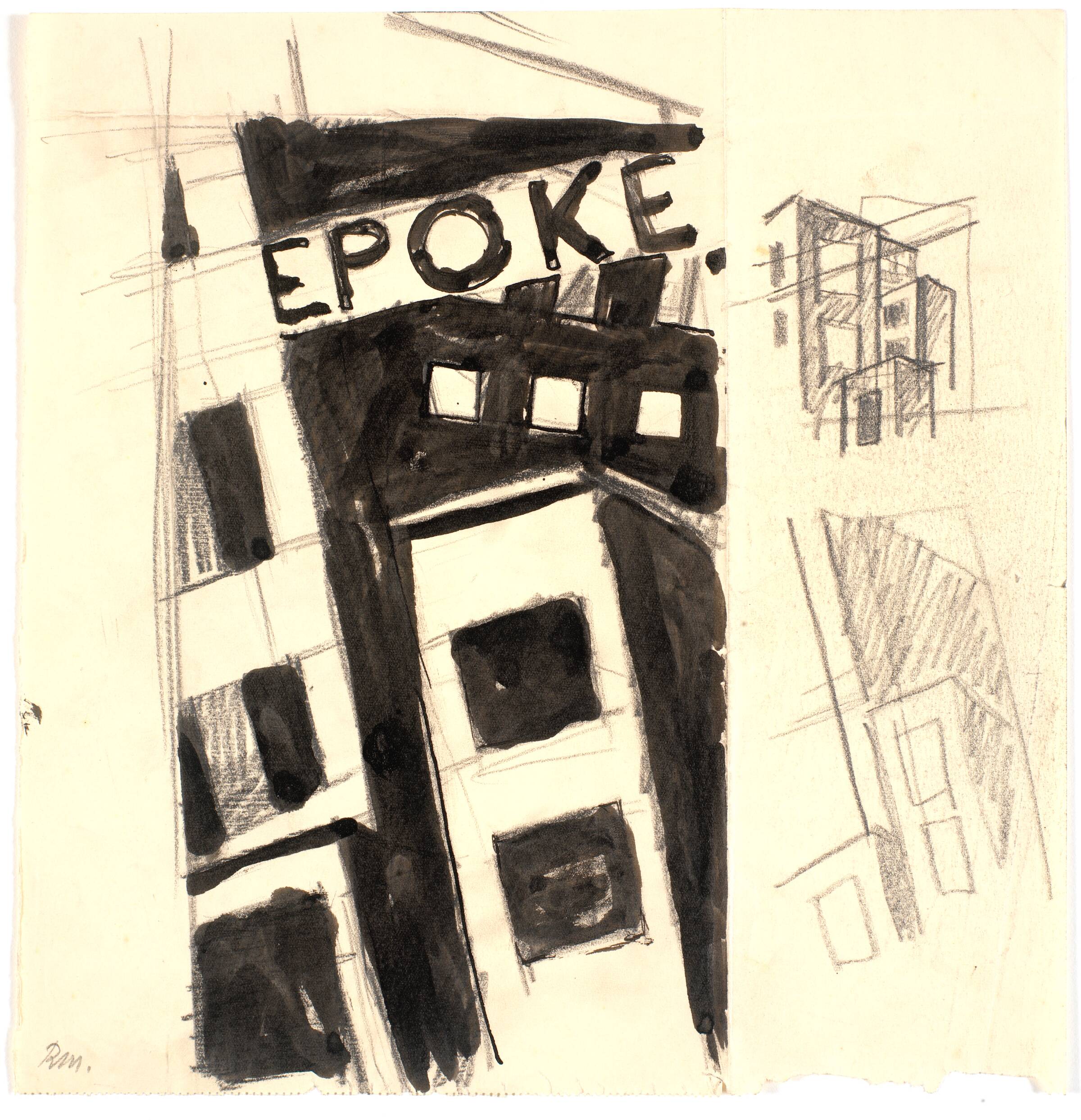 Forstudie til forside for tidsskriftet "Epoke.", Richard Mortensen, 1930-1933