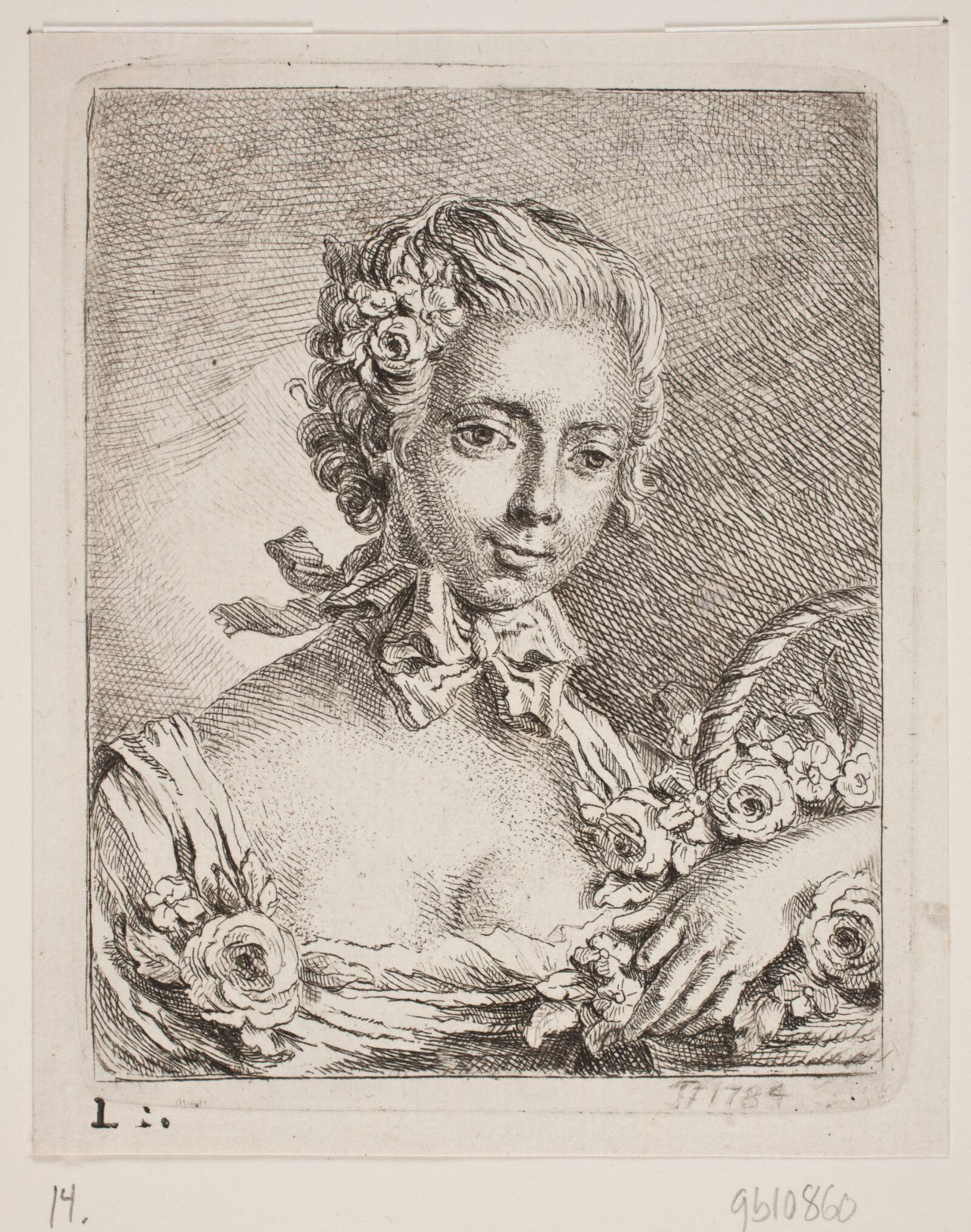 En blomsterpige, Georg Mathias Fuchs, 1784