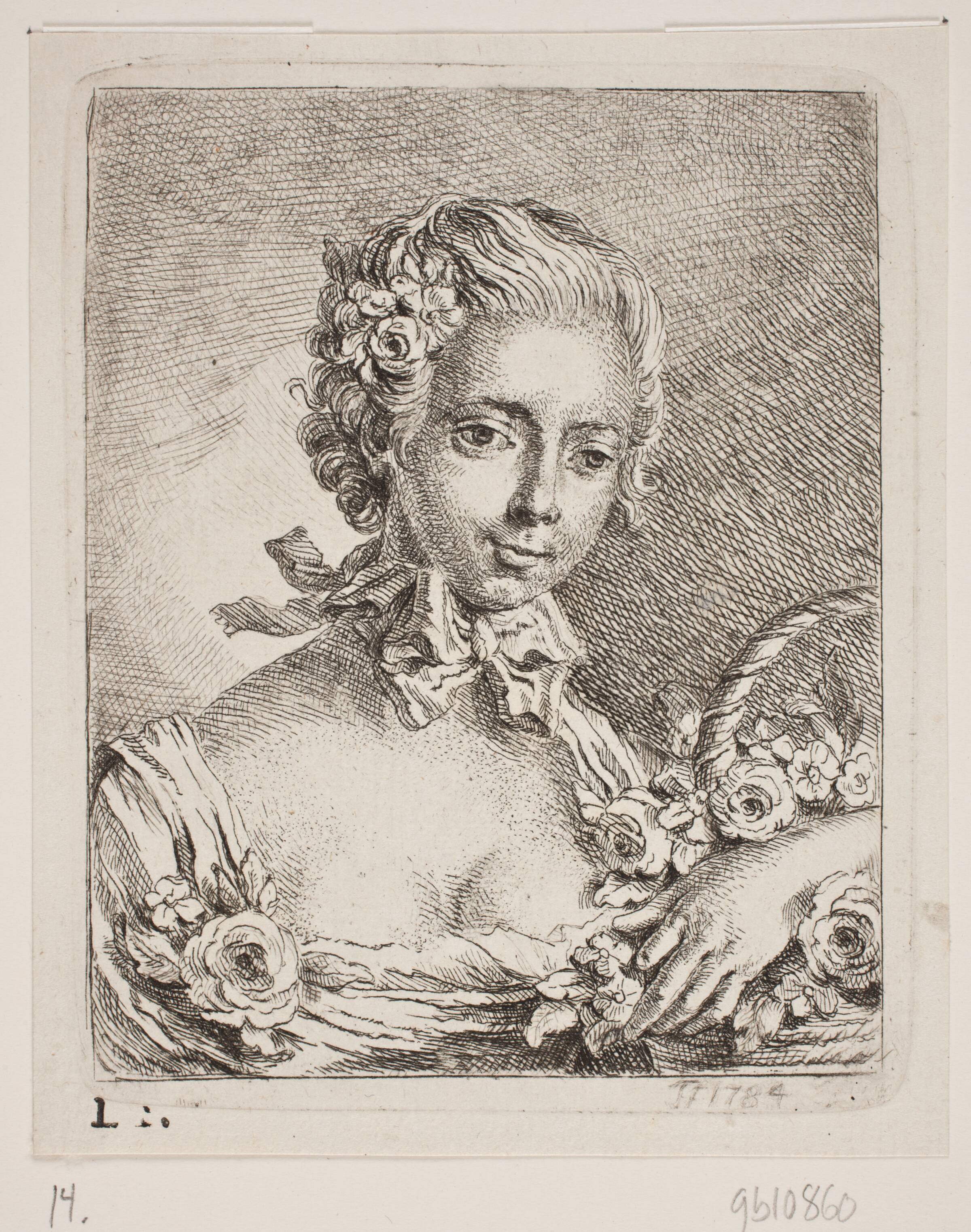 En blomsterpige, Georg Mathias Fuchs, 1784