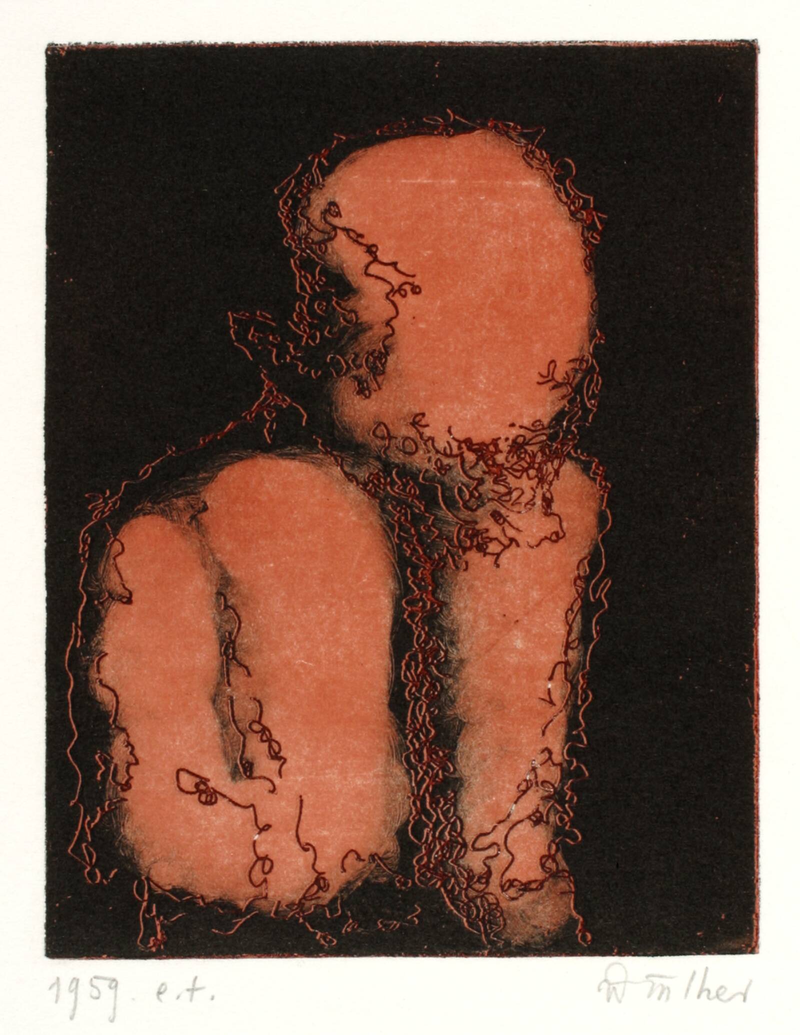 Rømer med lodret sort slips, Richard Winther, 1959