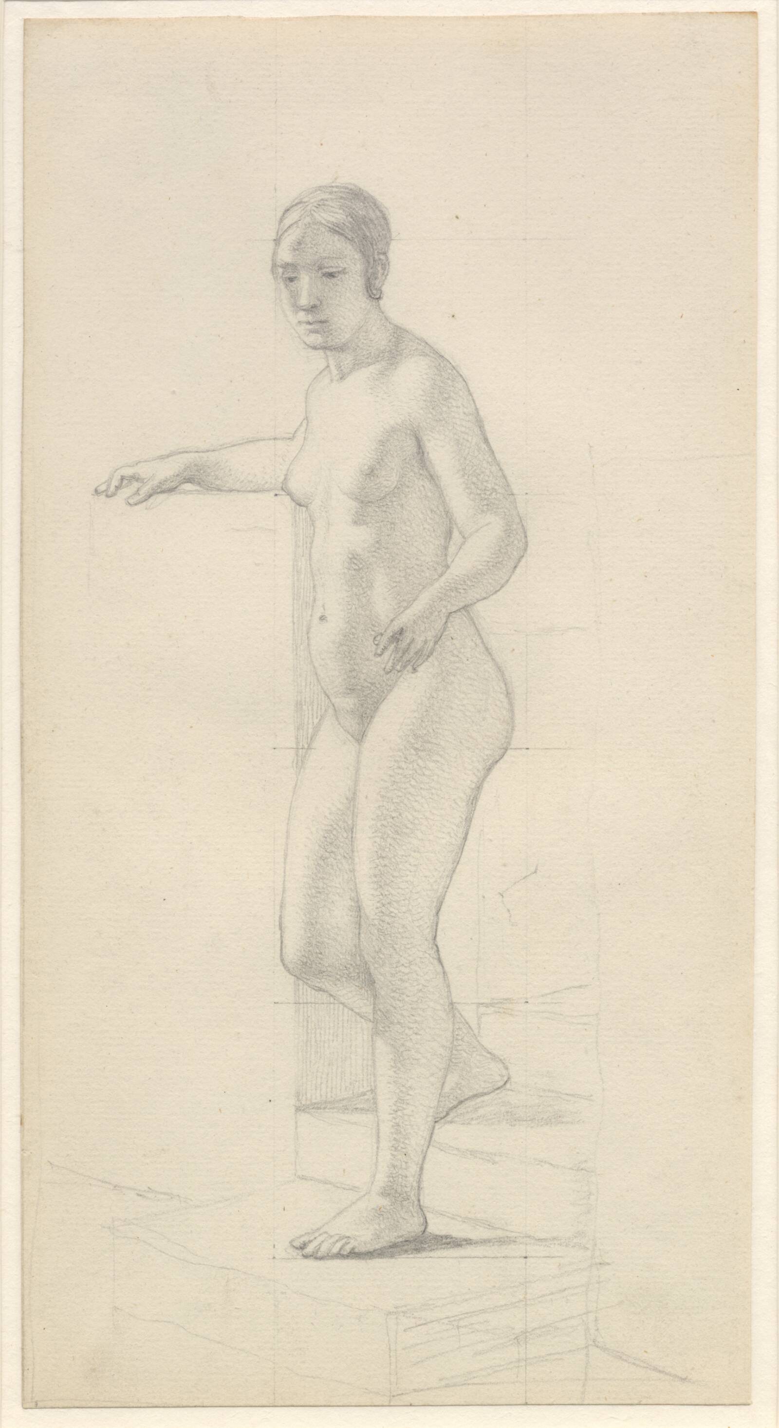 Stående kvindelig model, C.W. Eckersberg, 1840