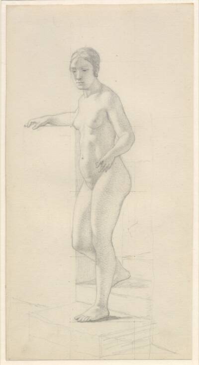 Stående kvindelig model
