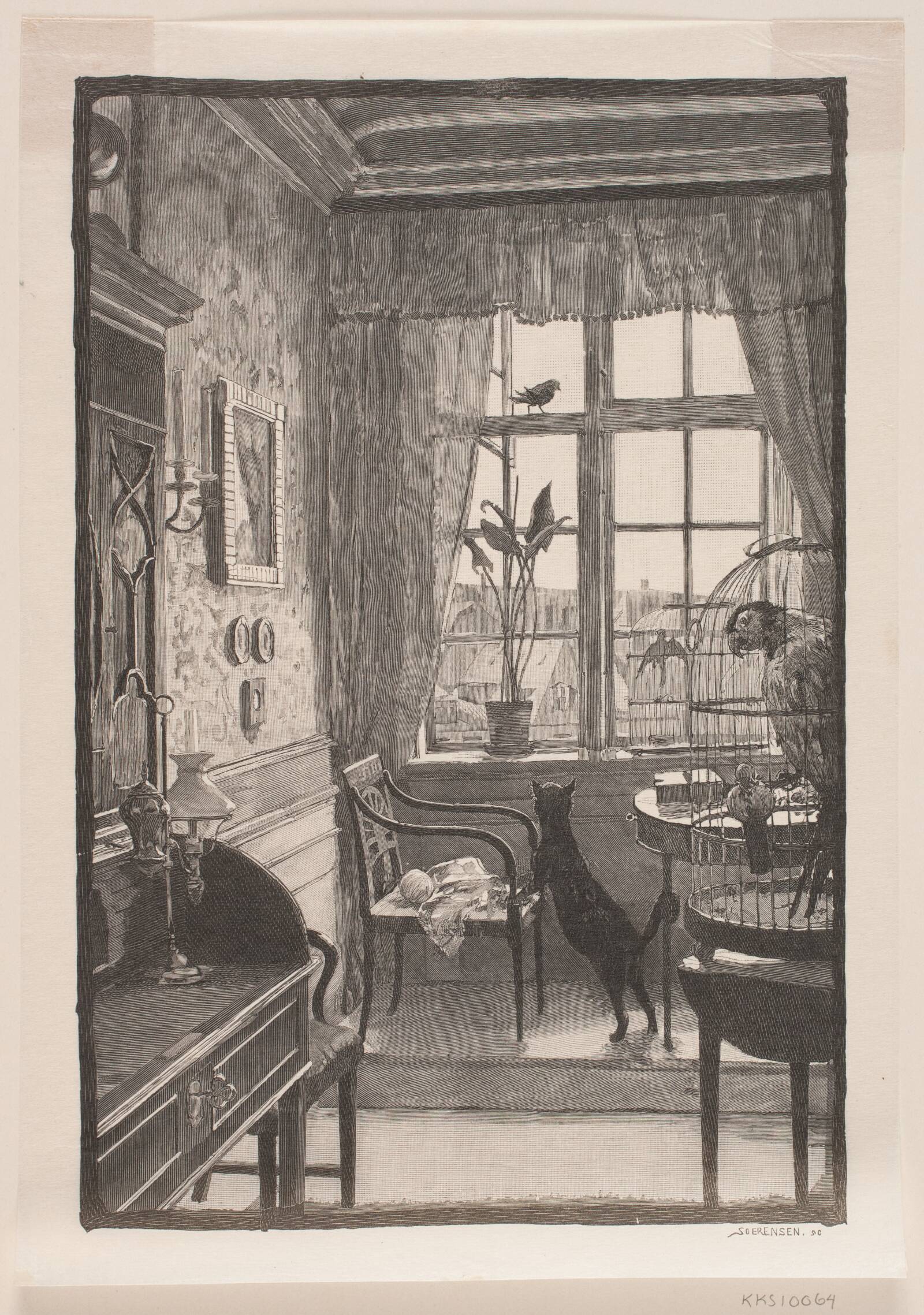 Interiør, Louis Sørensen, 1853-1902