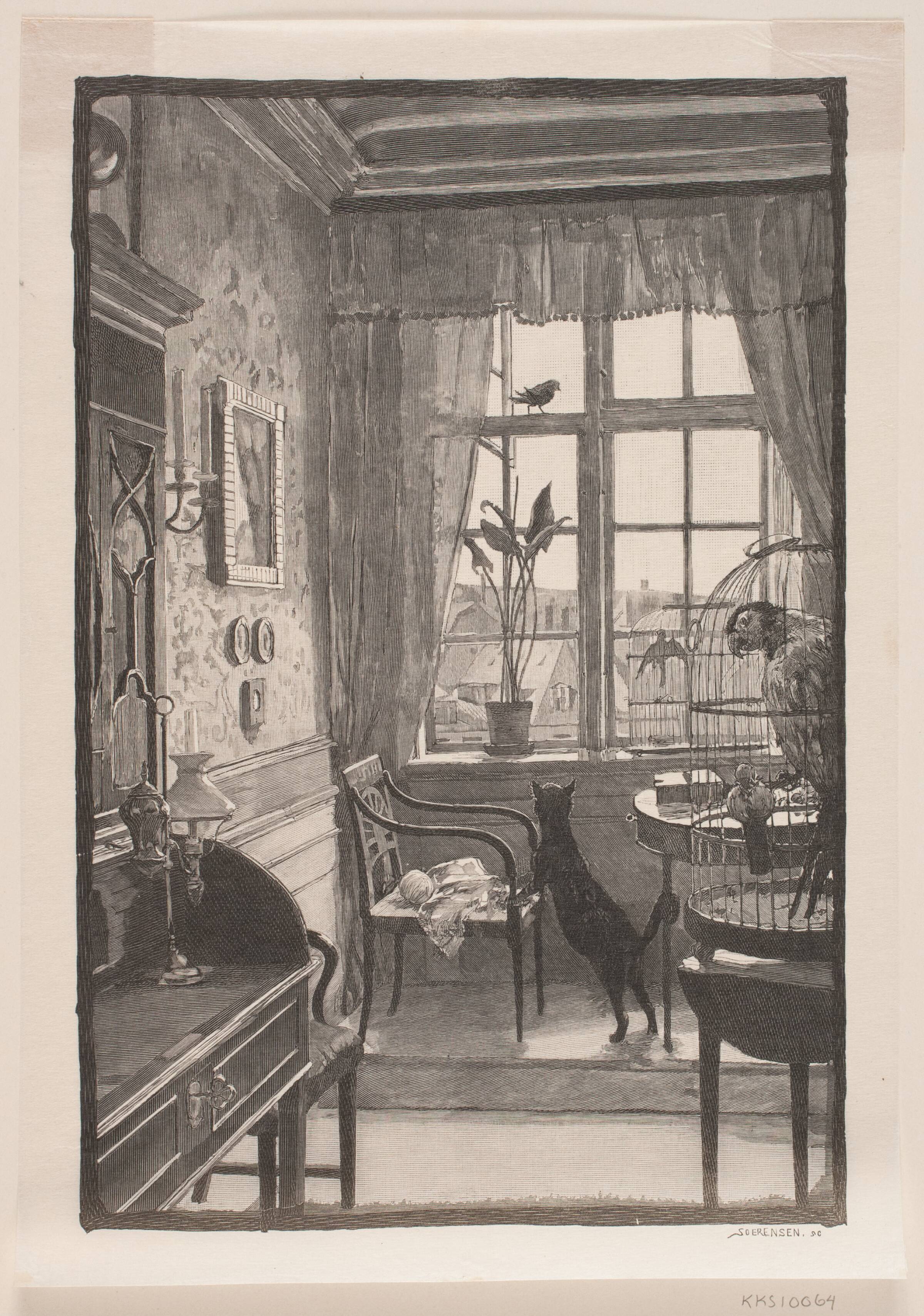 Interiør, Louis Sørensen, 1853-1902