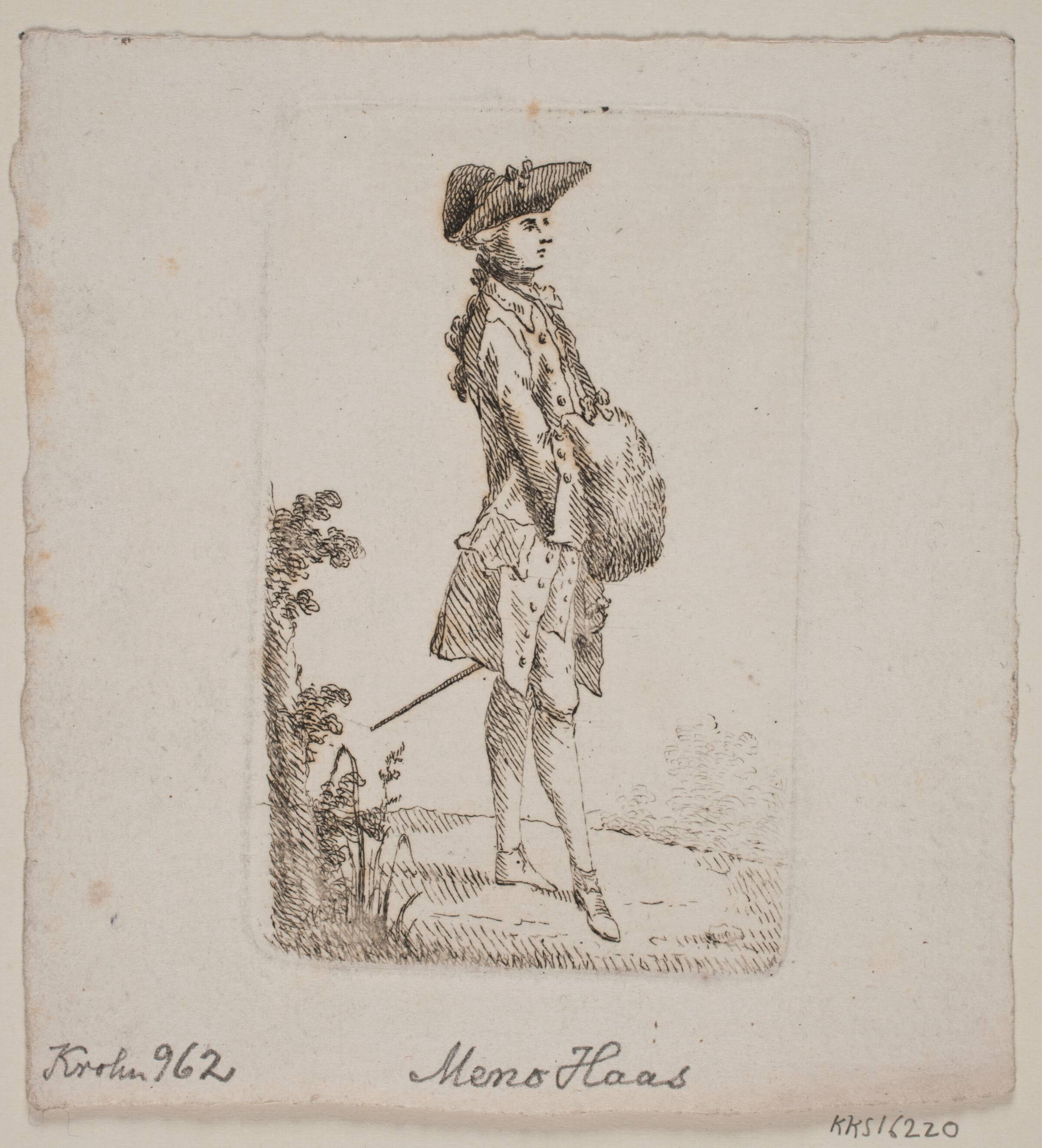 Stående mand, Meno Haas, 1752-1833