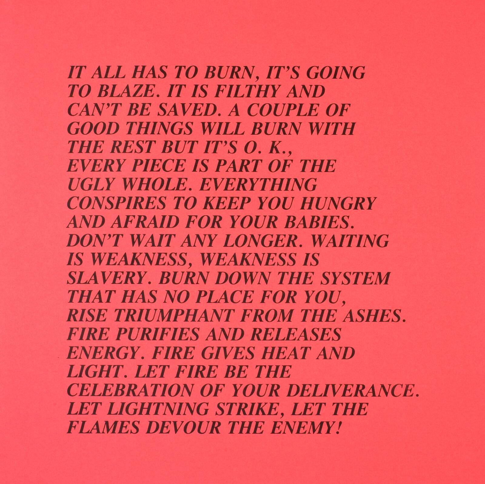 Inflammatory Essay, Jenny Holzer, 1979
