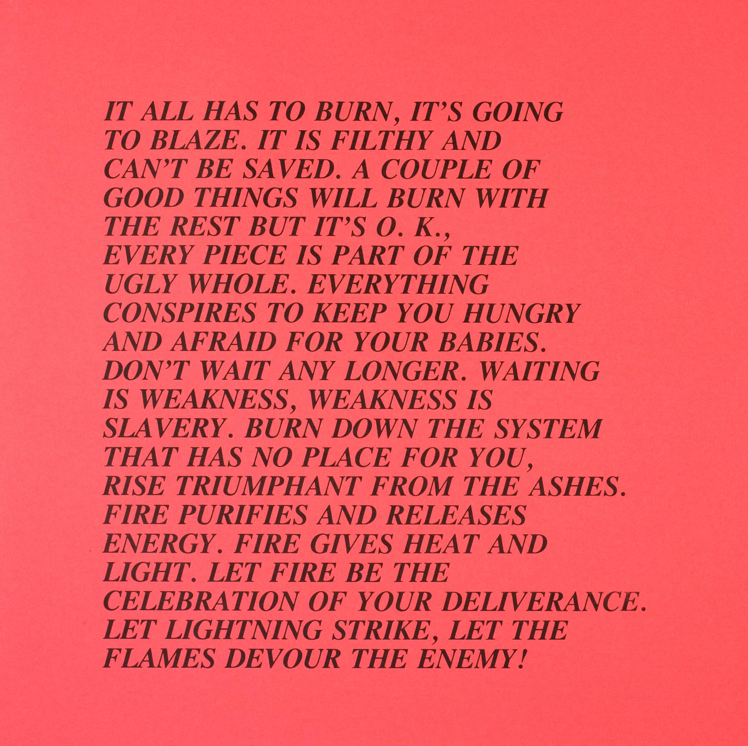 Inflammatory Essay, Jenny Holzer, 1979