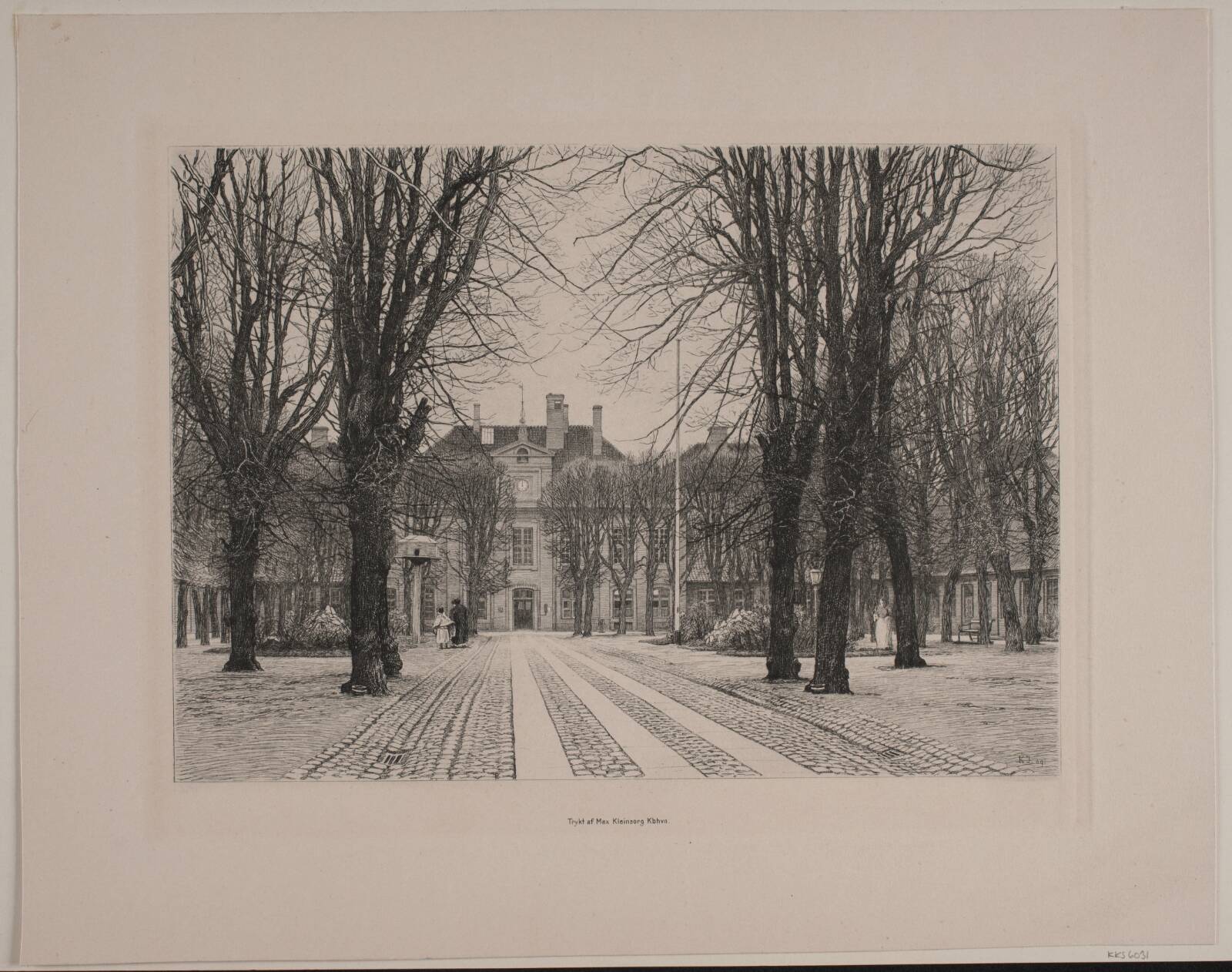 Grønnegården i Frederiks Hospital, by Karl Jensen, 1909