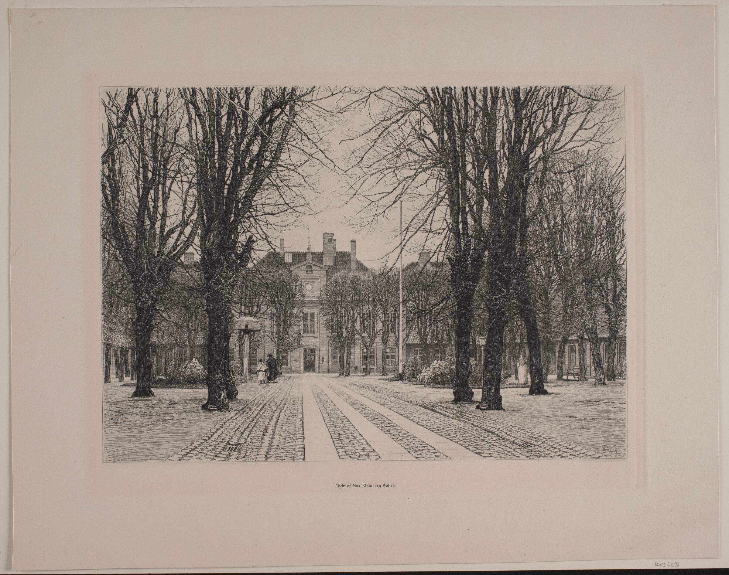 Grønnegården i Frederiks Hospital, Karl Jensen, 1909