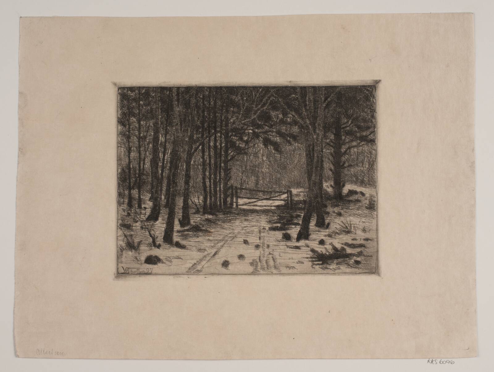Vinterlandskab, Andreas Marius Valdemar Albertsen, 1897