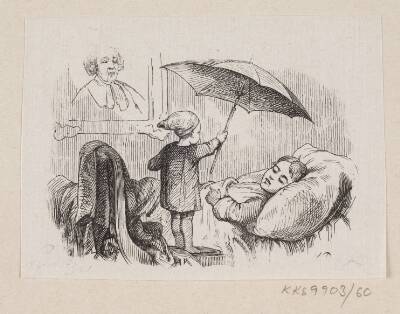 Illustration til "Ole Lukøie" i H.C. Andersen, "Eventyr og Historier", Bind 1