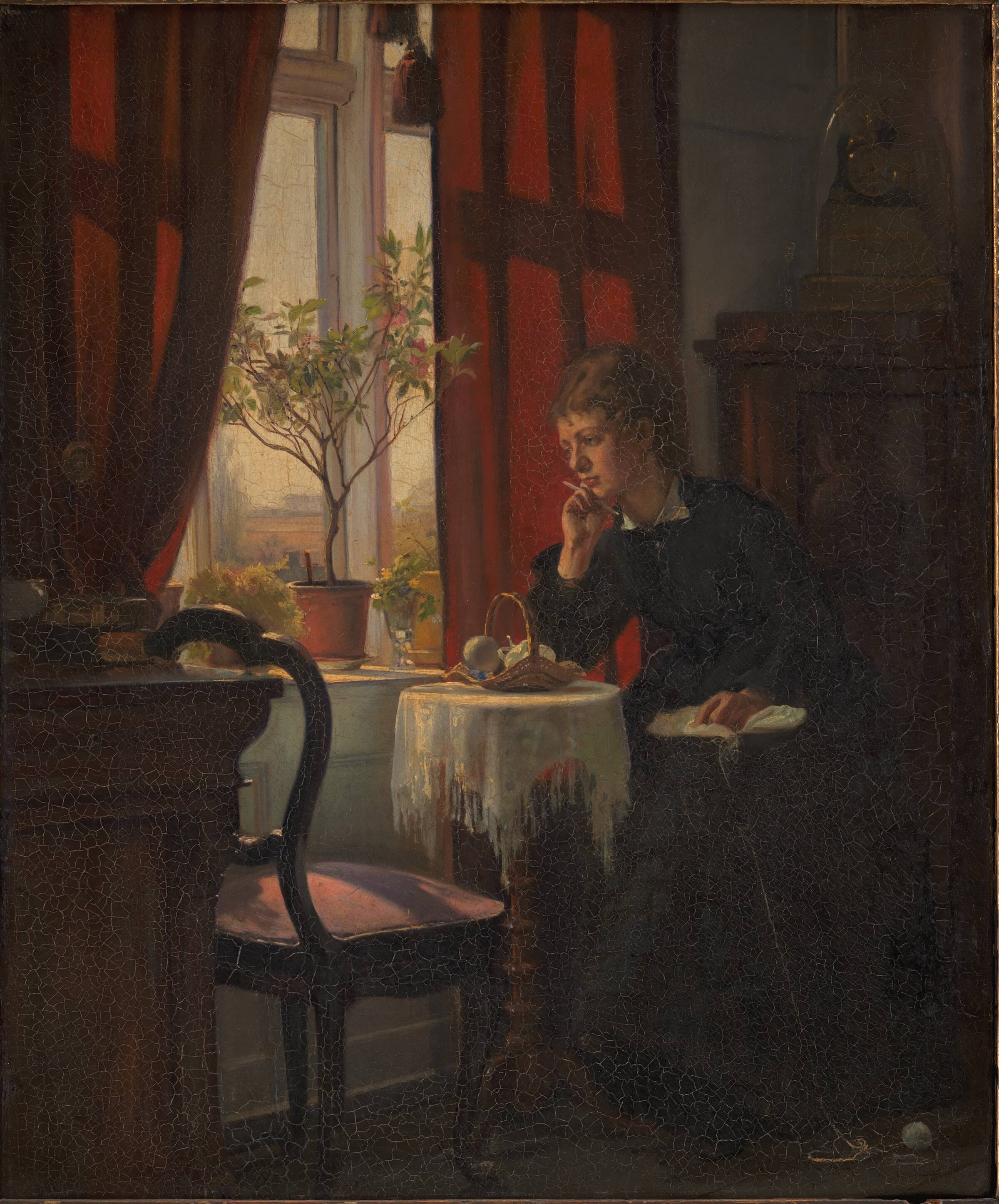 Helga Johansen, kunstnerens søster, Viggo Johansen, 1866-1900