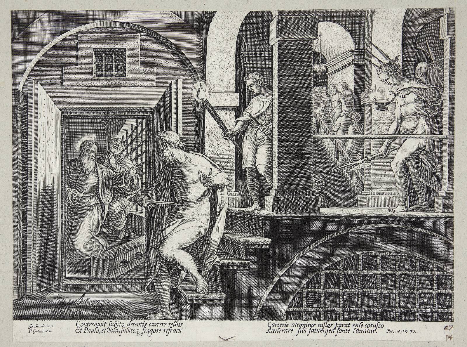 Fangevogterens omvendelse, Philips Galle, 1582