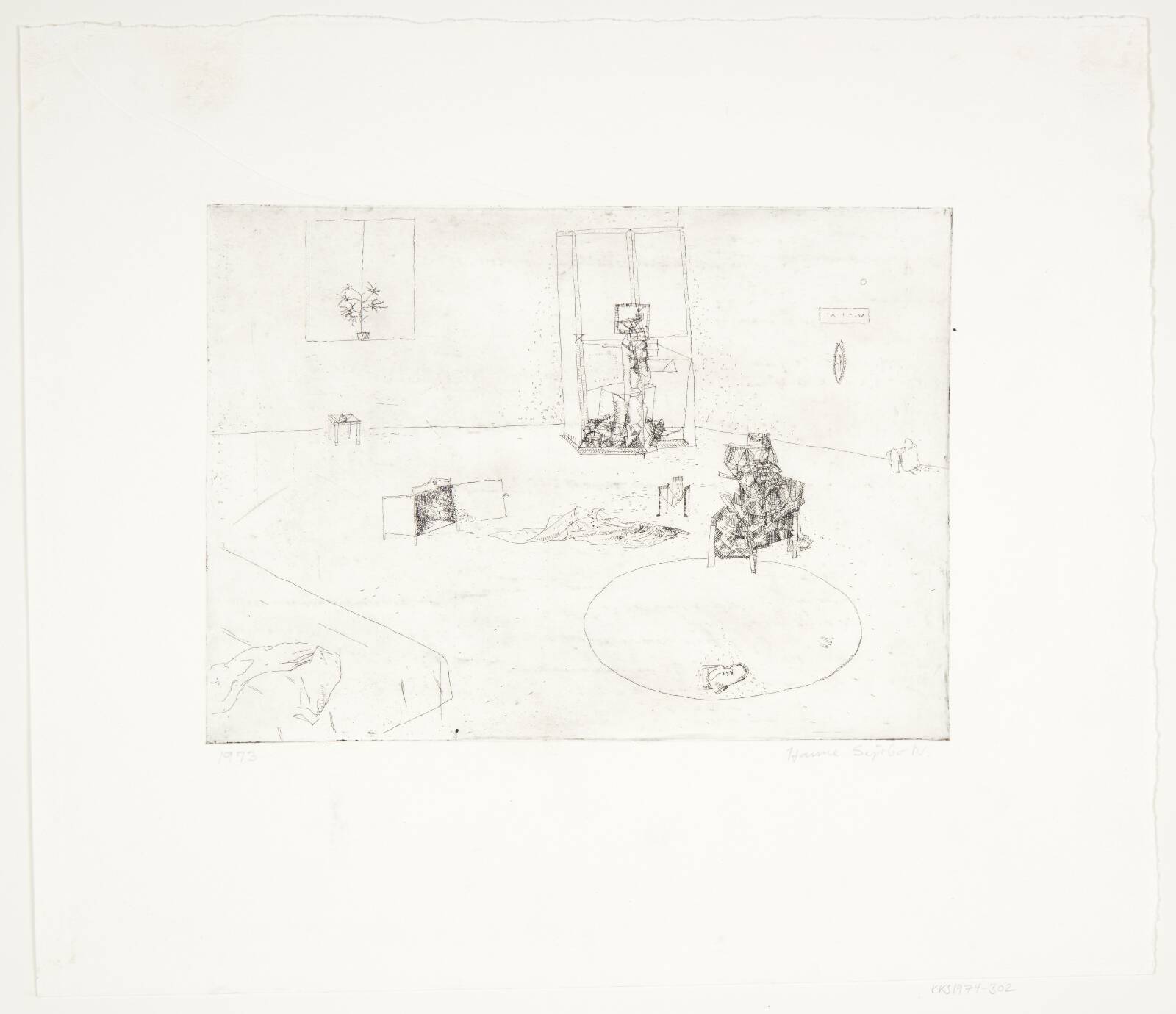 Interiør, Hanne Sejrbo Nielsen, 1973