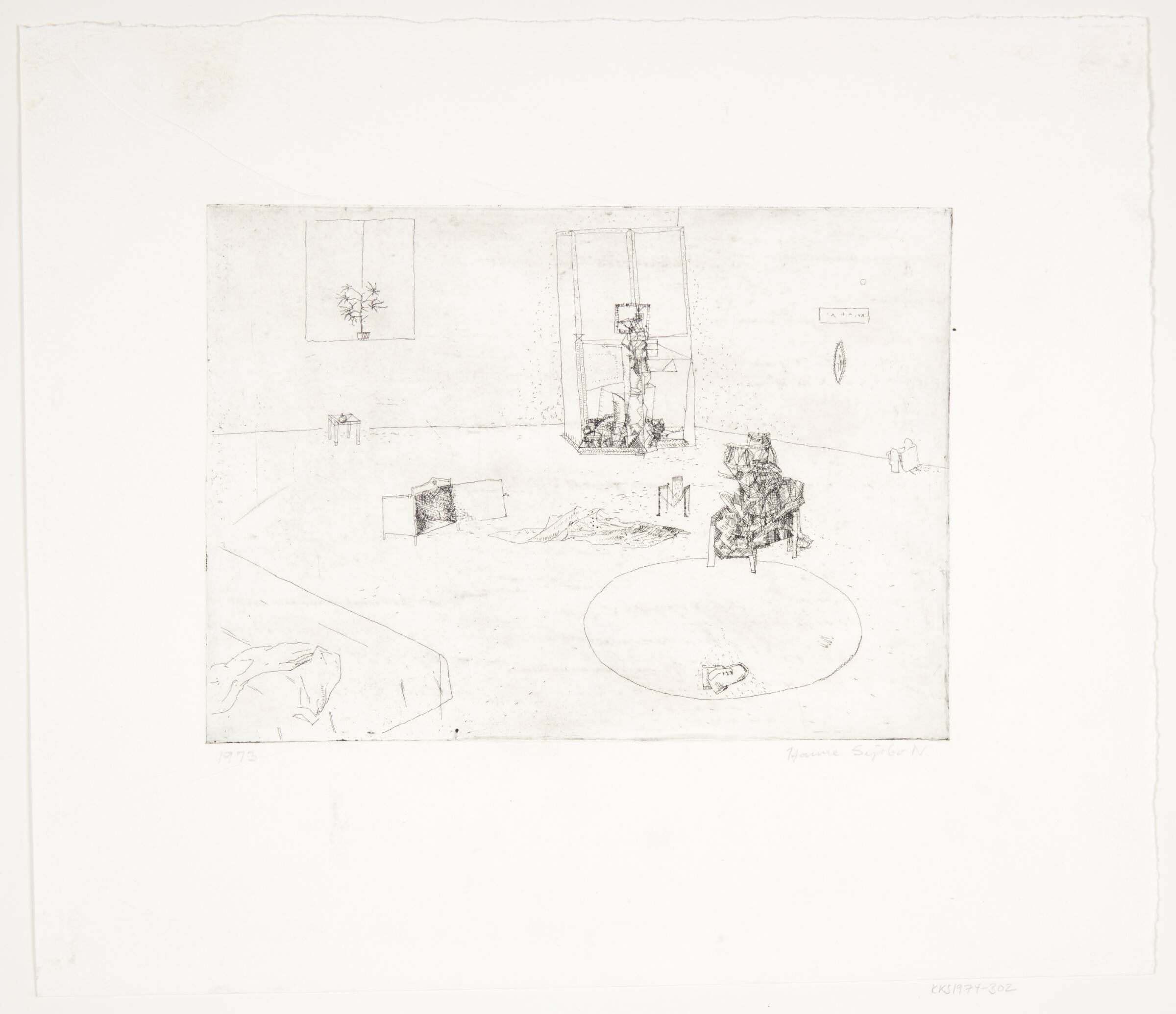 Interiør, Hanne Sejrbo Nielsen, 1973