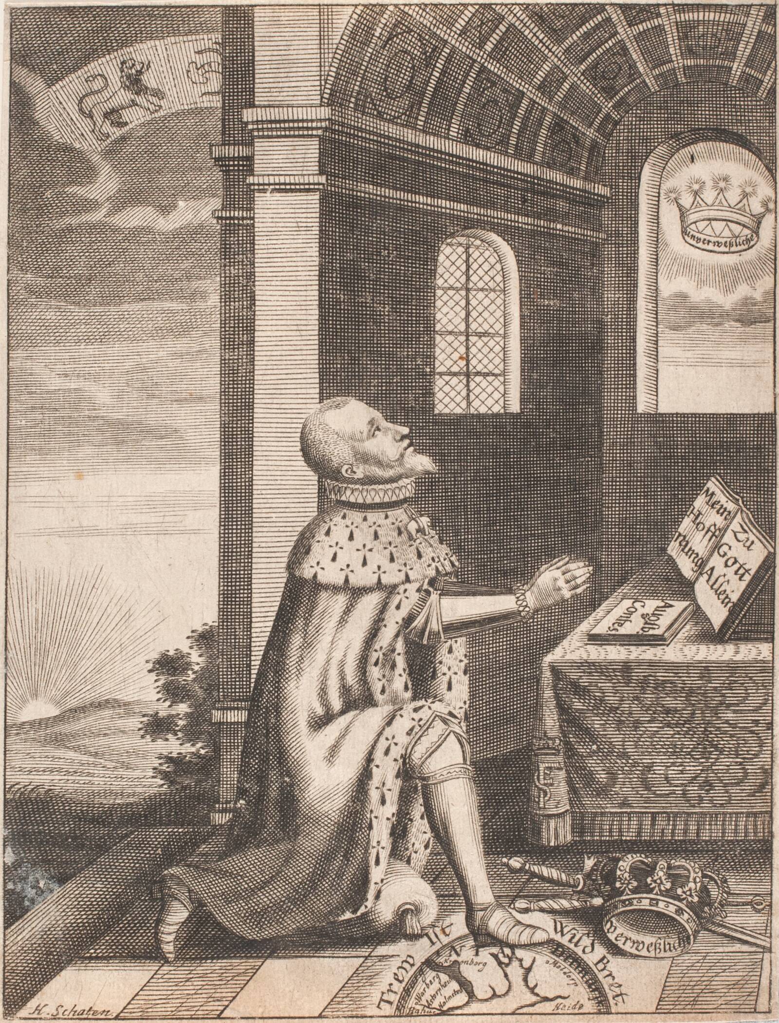 Kong Frederik II, Hubert Schaten, 1693