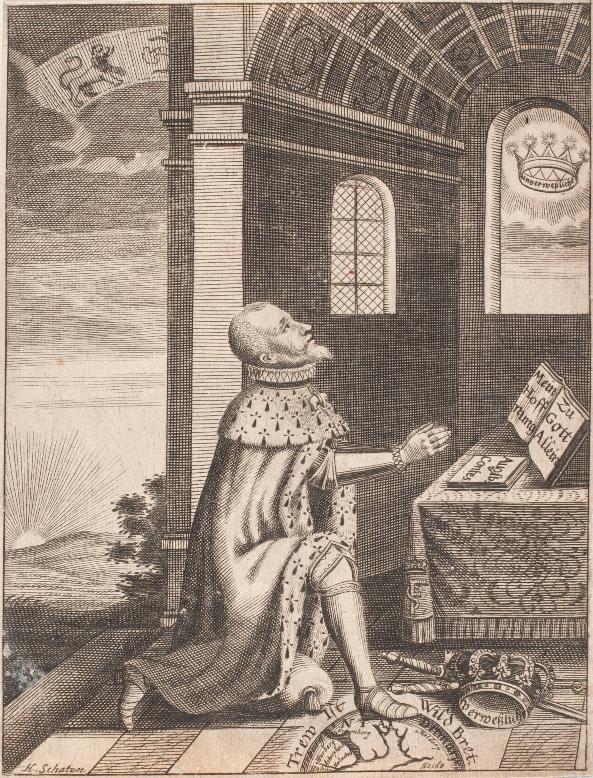 Kong Frederik II, Hubert Schaten, 1693