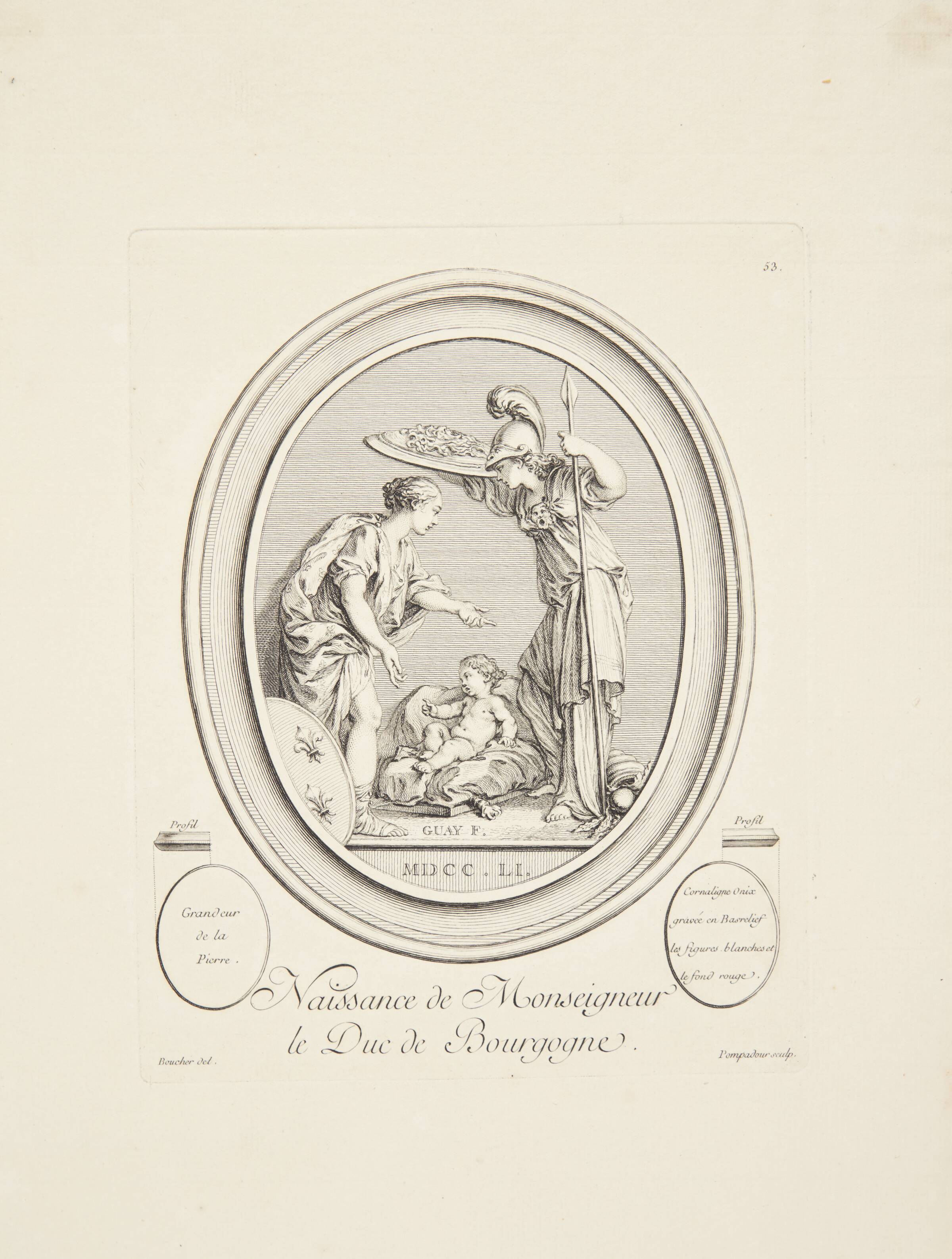 M. le Duc af Bourgognes fødsel, Madame de Pompadour, 1751