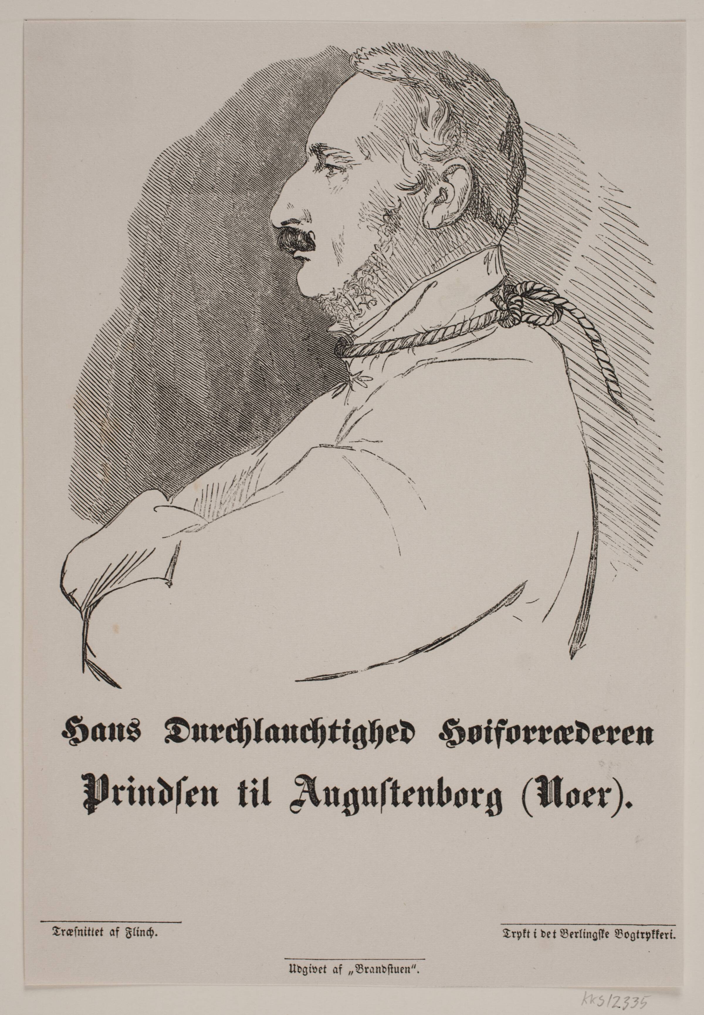 Hans Durchlauchtighed Høiforræderen Prindsen til Augustenborg (Noer), Andreas Flinch, 1848