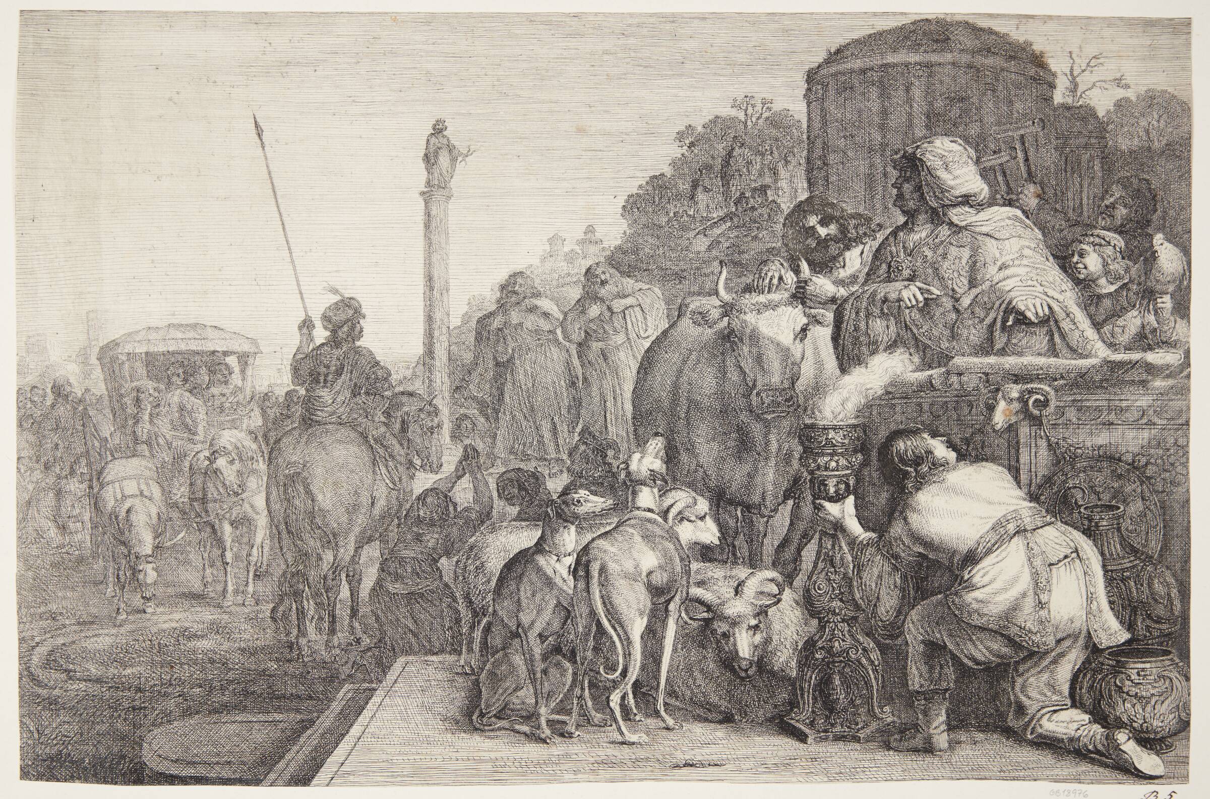 Paulus og Barnabas i Lystra, Gerrit Claesz. Bleker, 1638