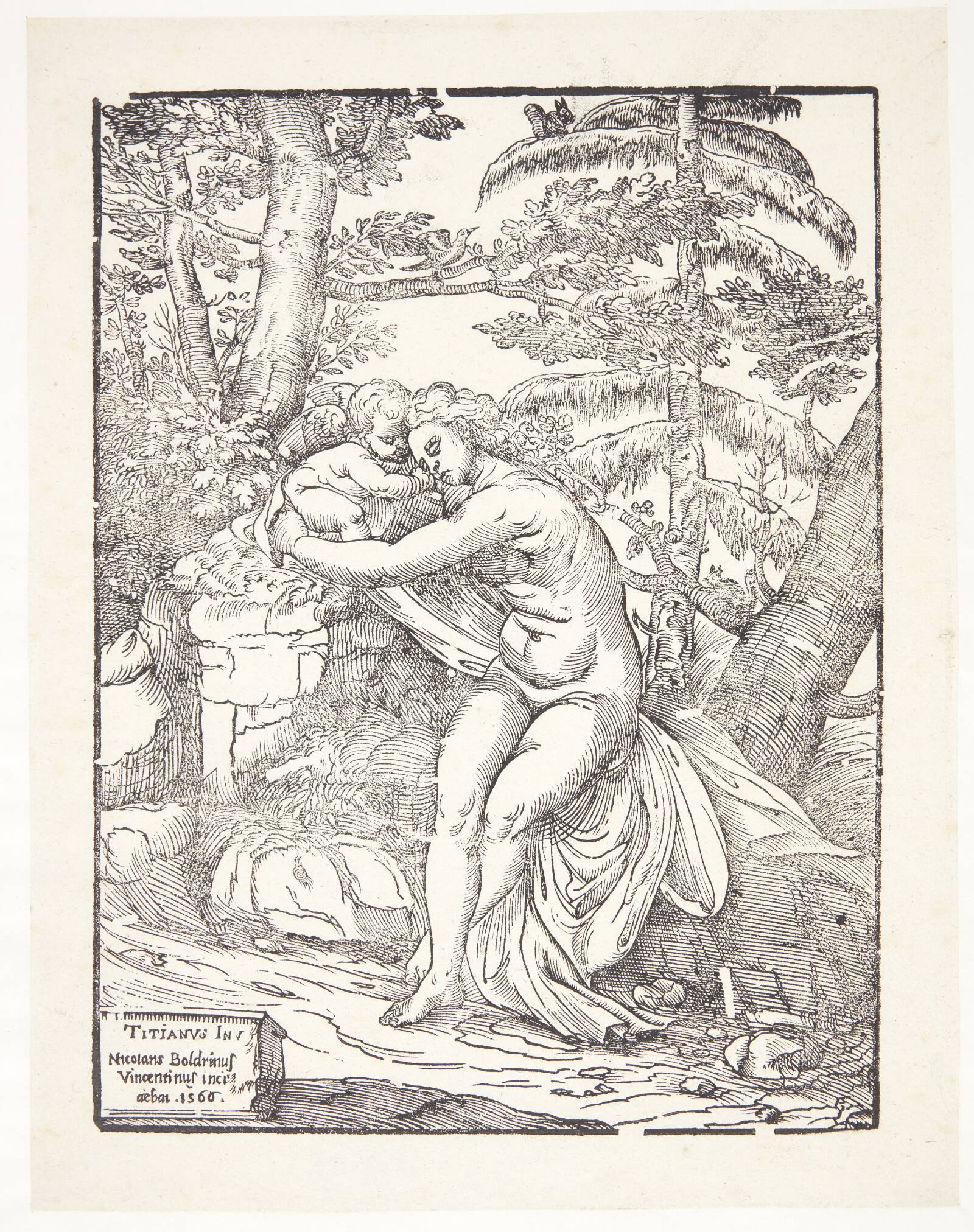 Venus og Amor, Niccolò Boldrini, 1566