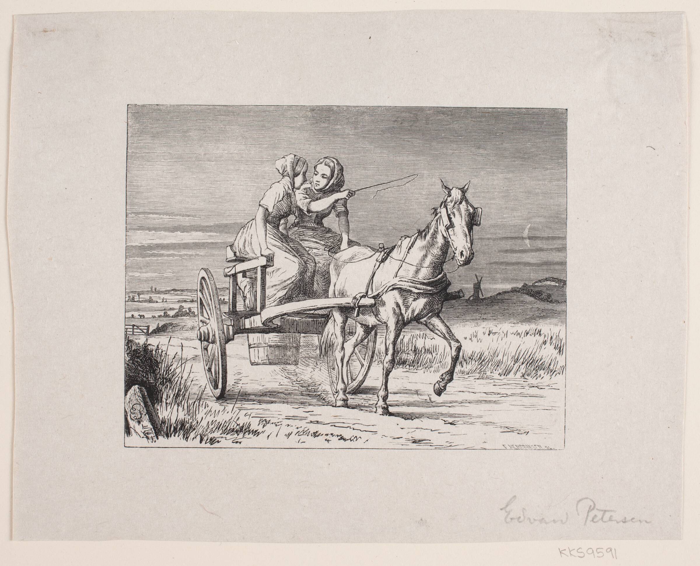 Illustration til Digt af Th. Schorn, F. Hendriksen, 1847-1871