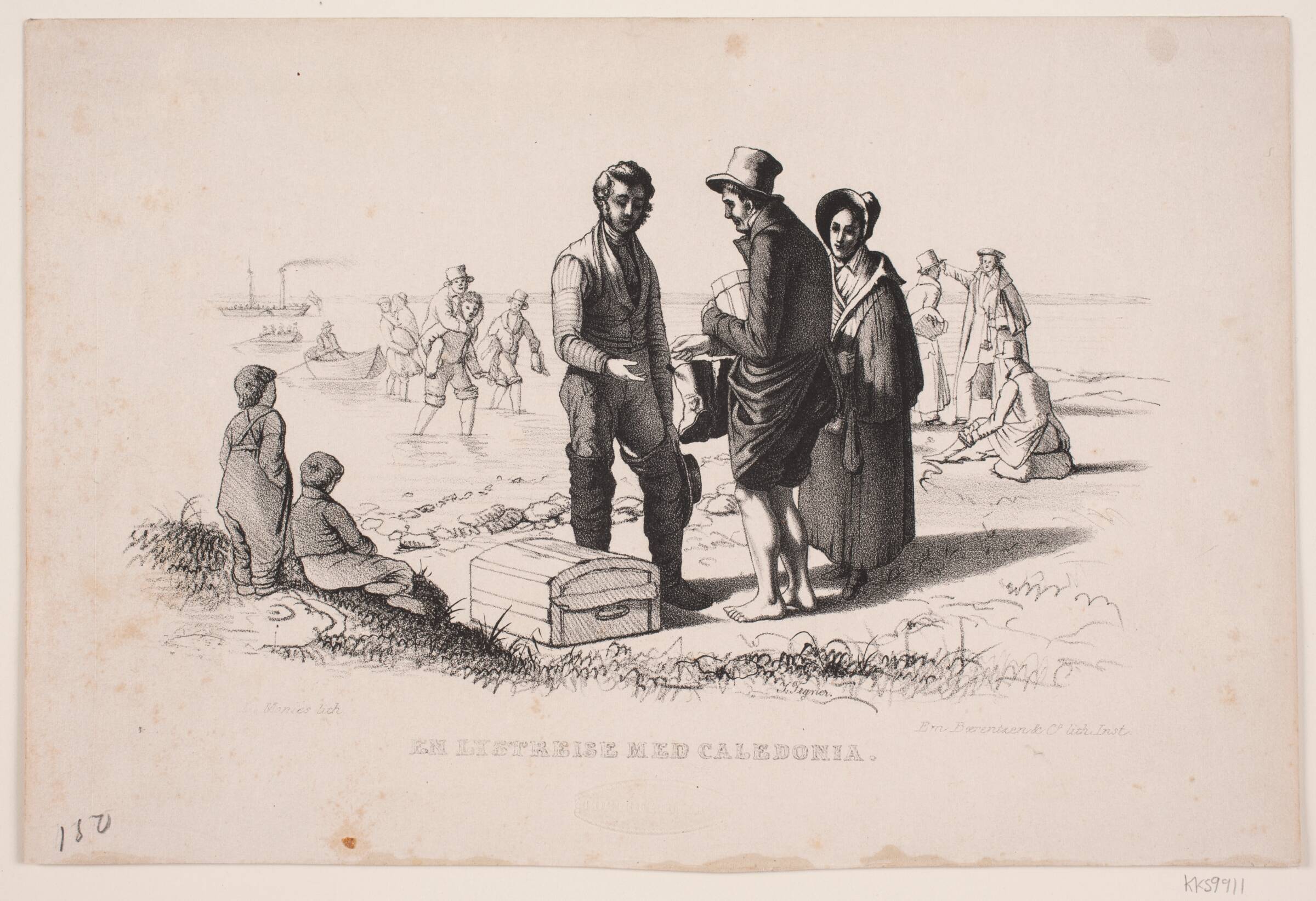 En lystrejse med Caledonia, David Monies, 1812-1894