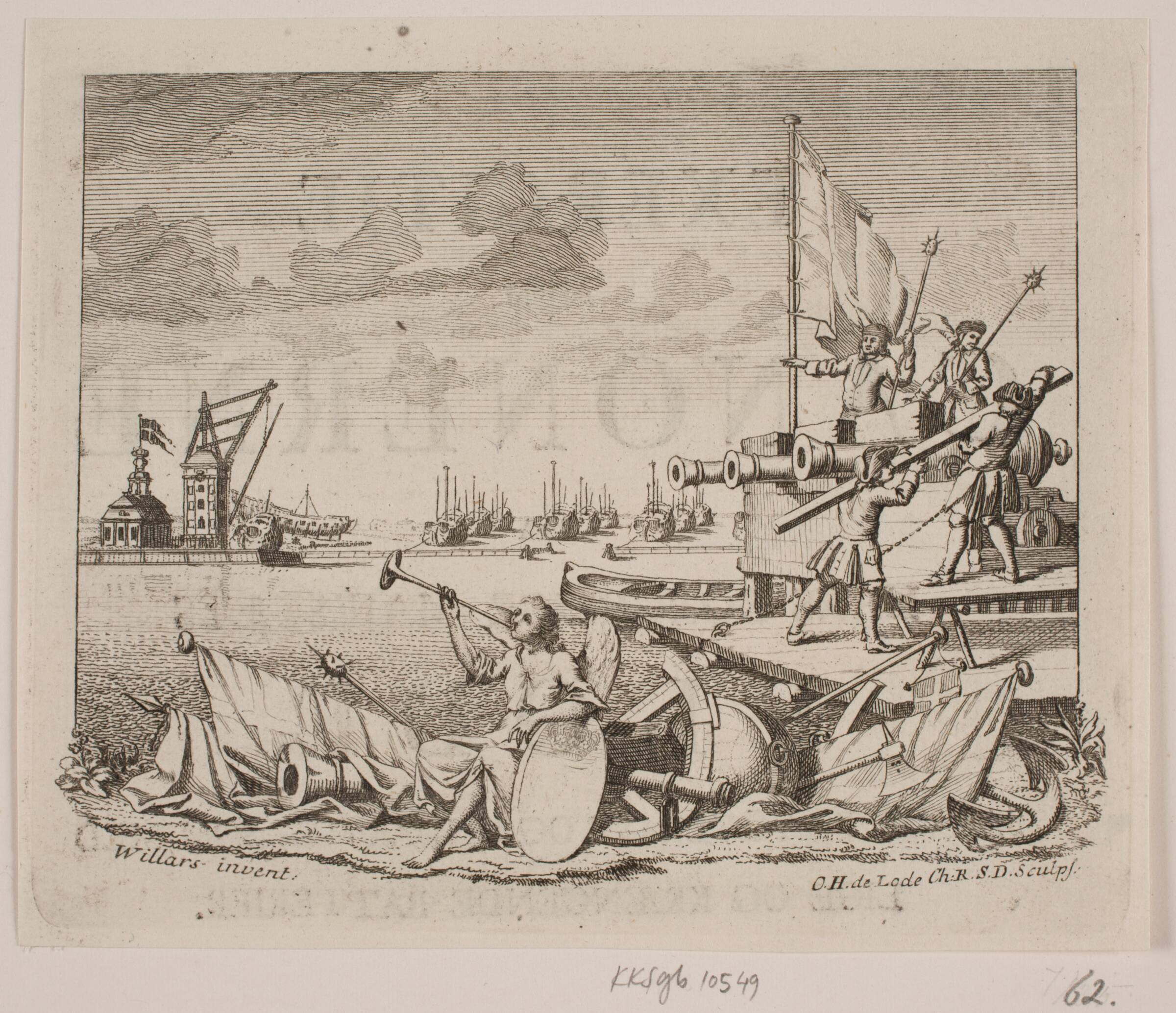 Vignet til Frederik V's Søkrigsartikelsbrev, Odvardt Helmoldt de Lode, 1754-1758