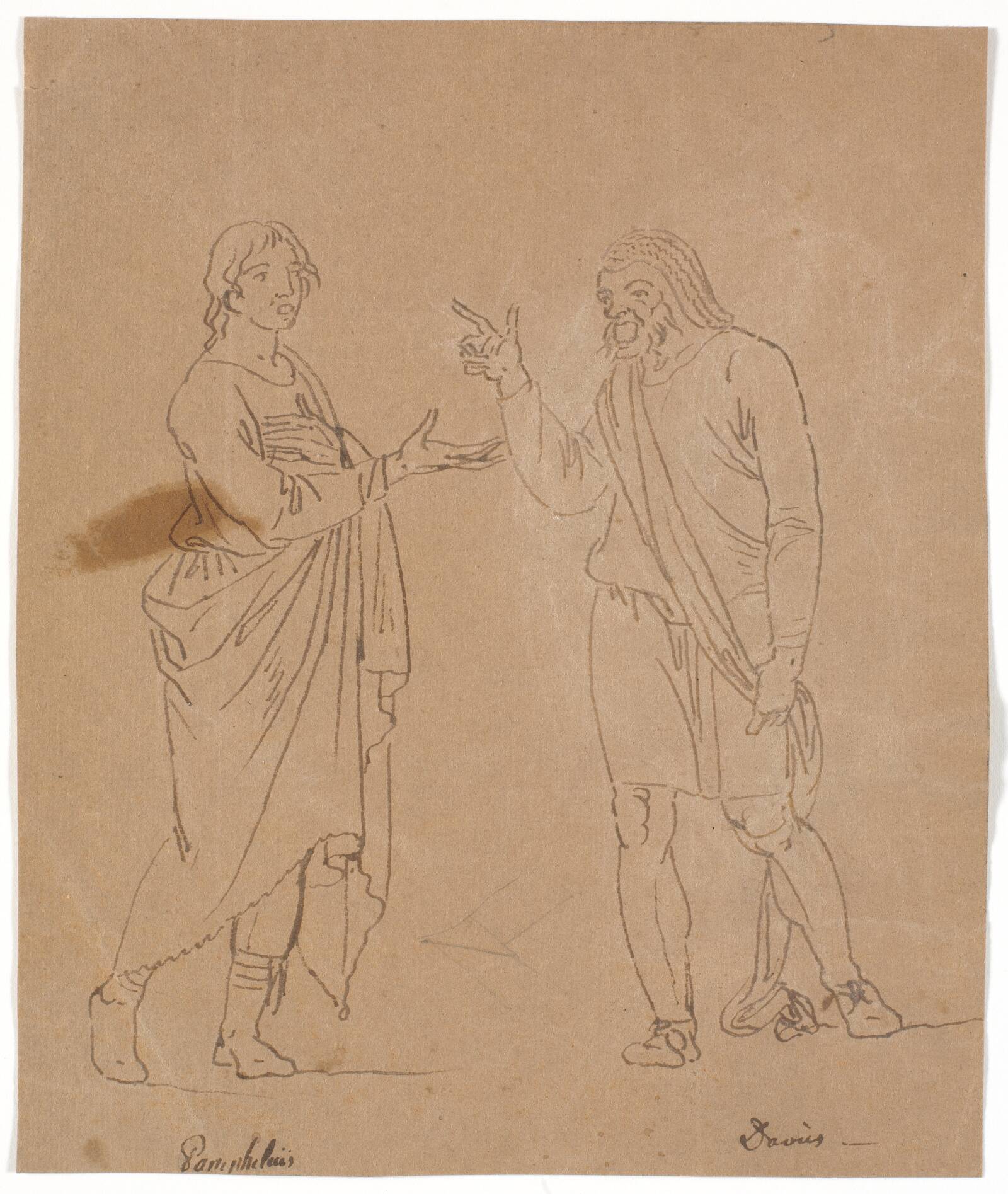 Pamphilus og Davus i samtale, Nicolai Abildgaard, 1743-1809