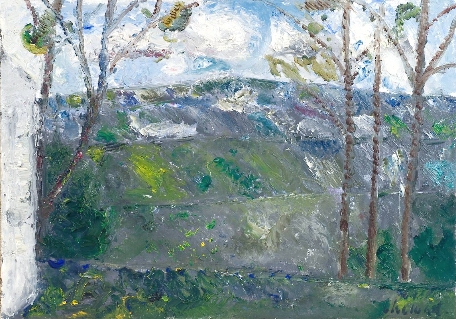 Landskab, efterår, Poul Ekelund, 1973