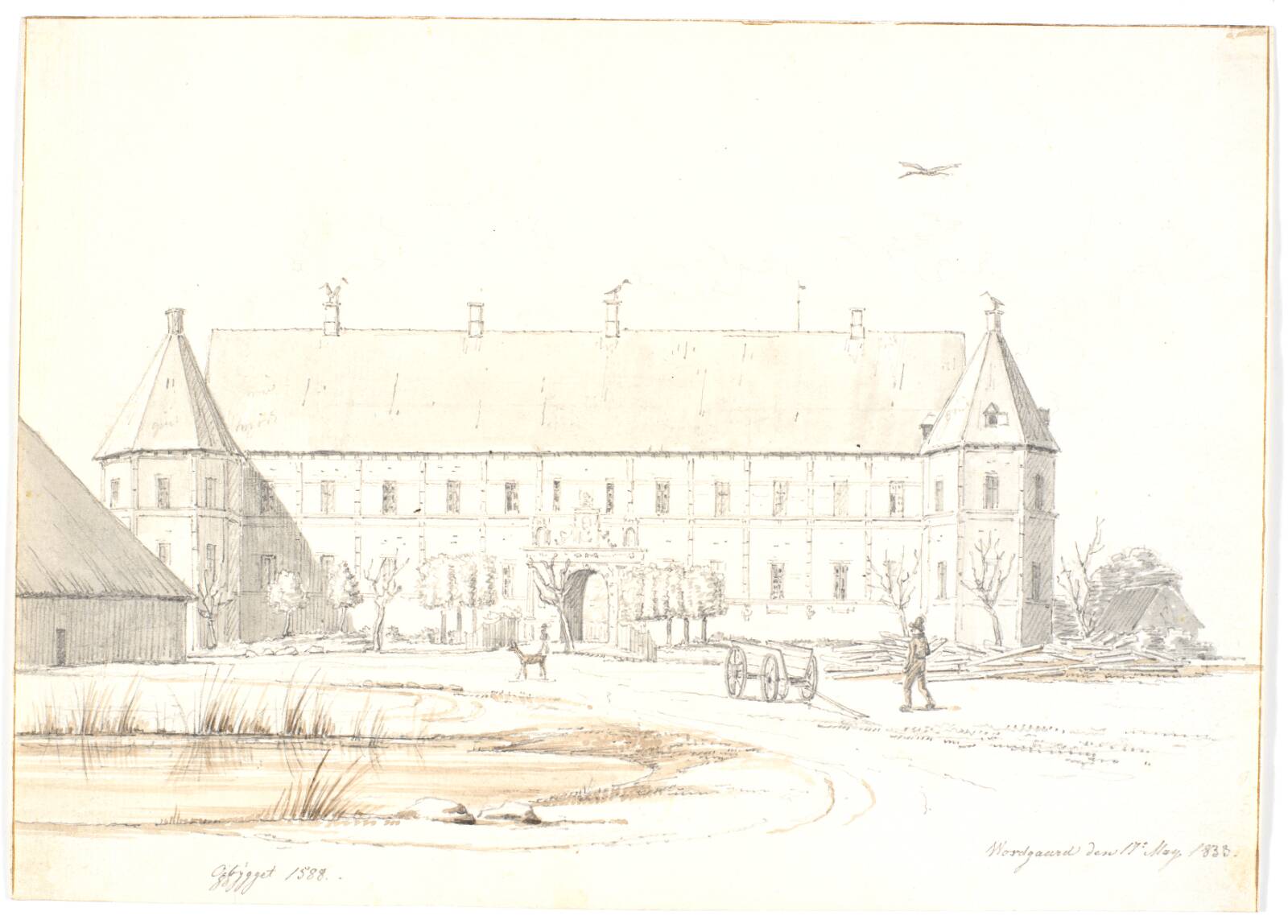 Herregården Voergaard, Martinus Rørbye, 1833