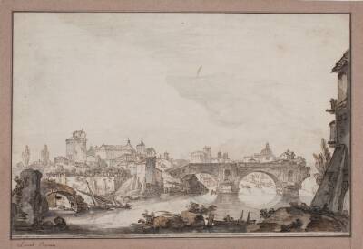 Cappriccio med bl.a. Ponte rotto. Rom