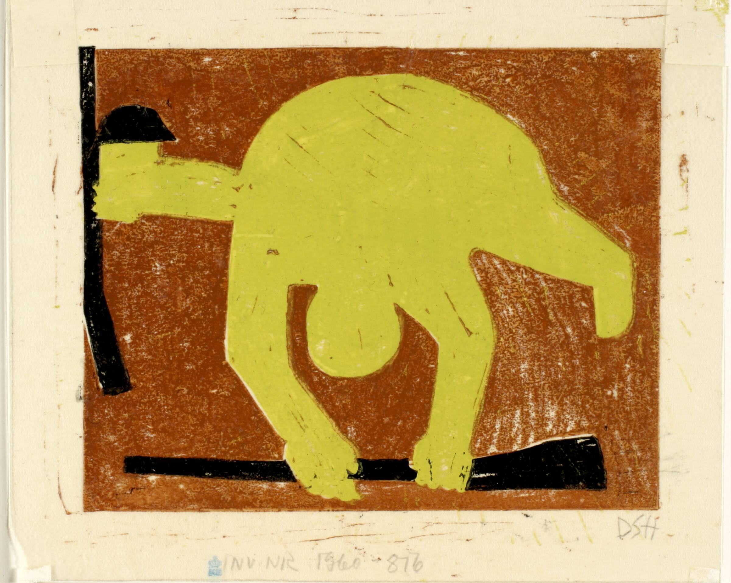 Prøvetryk af illustration til Ernest Hemingway: Short Stories, Dan Sterup-Hansen, 1948