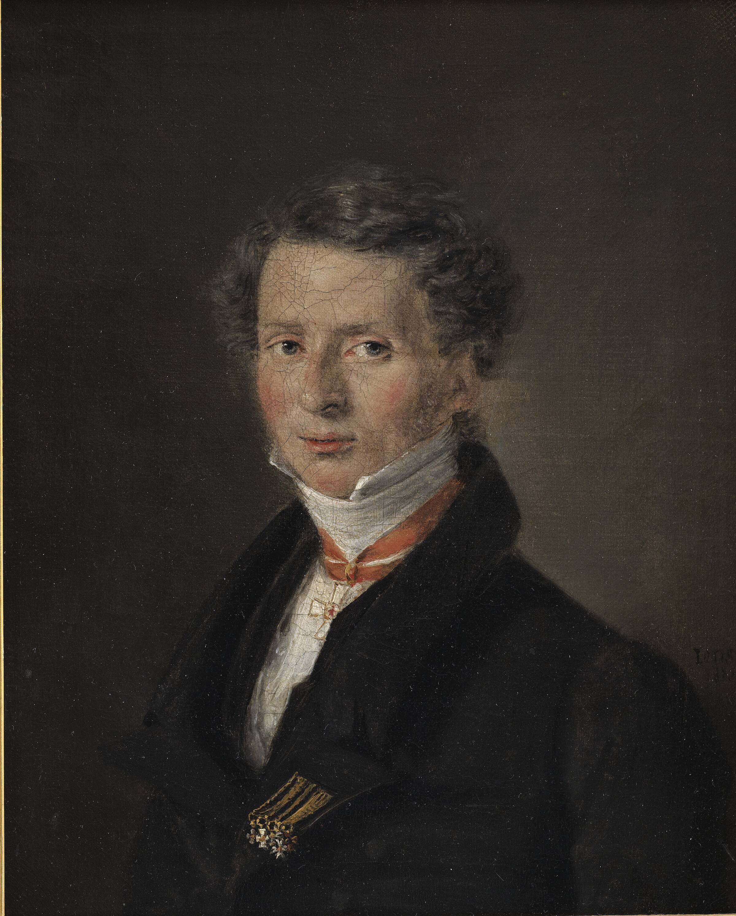 Mathias Friis von Irgens-Bergh, chargé d'affaires i Dresden, C.A. Jensen, 1824