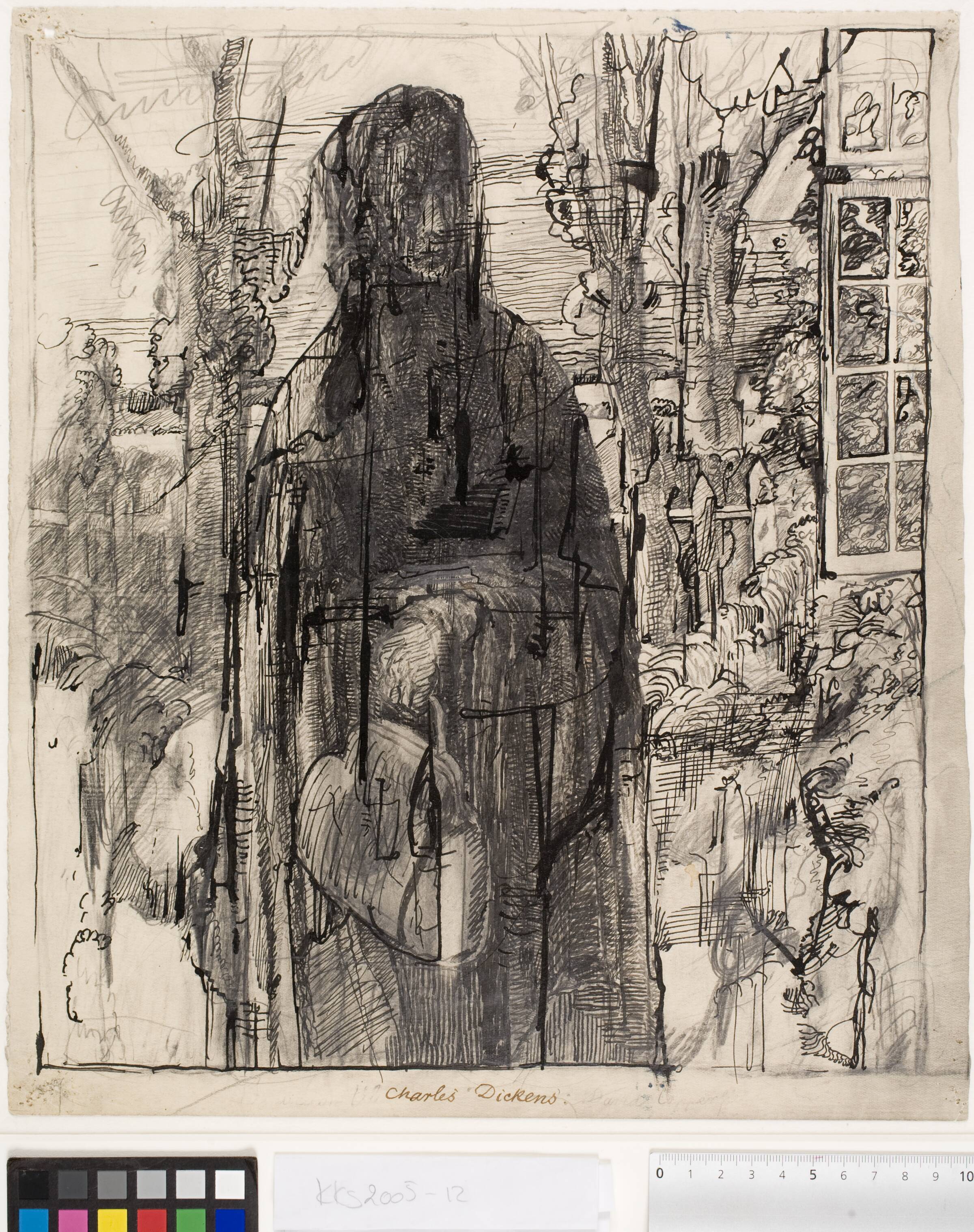Betsey Trotwood i haven i Blunderstone, Christian Kongstad Petersen, 1923