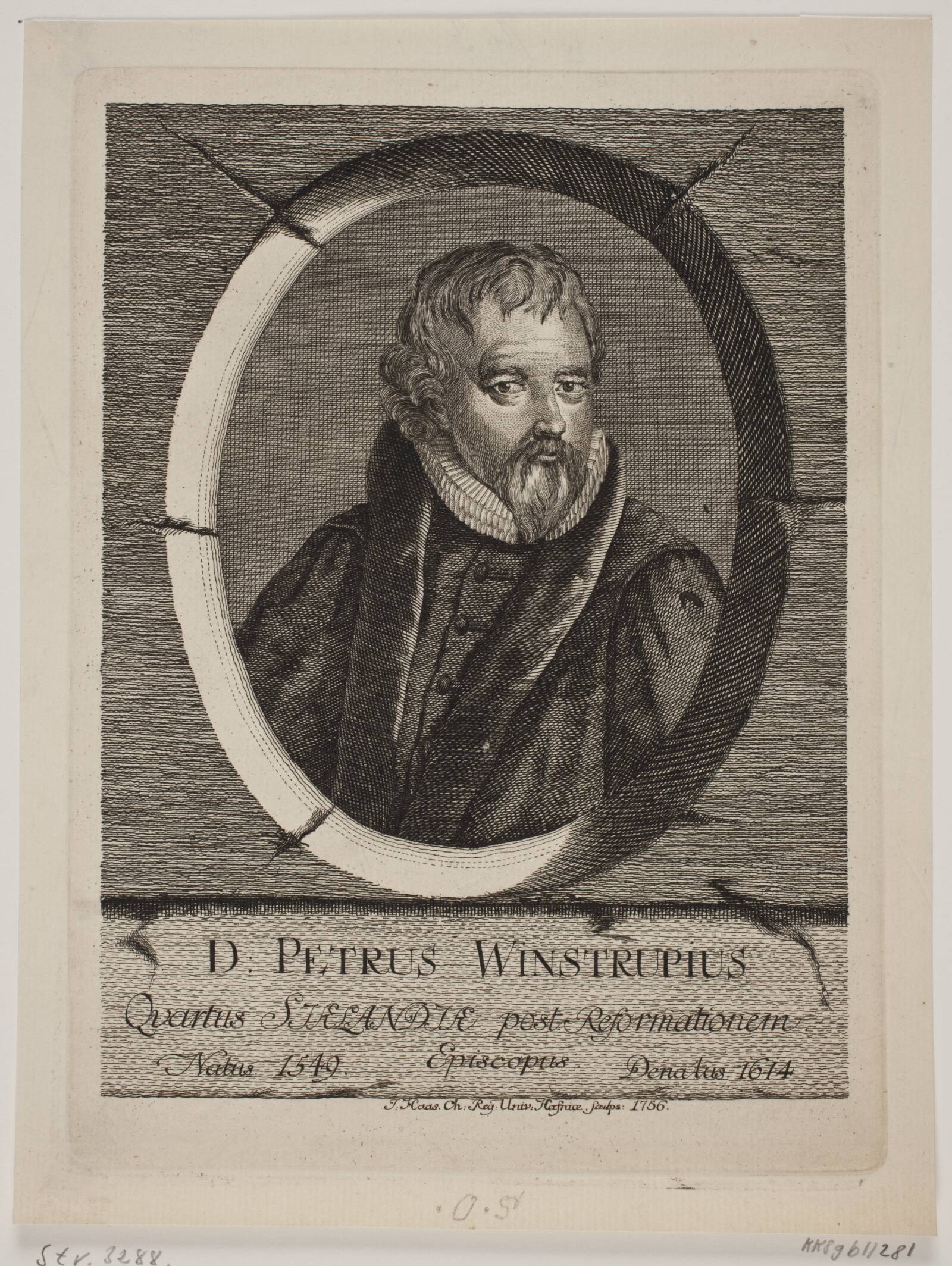 Biskop Peder Jensen Vinstrup, Jonas Haas, 1756