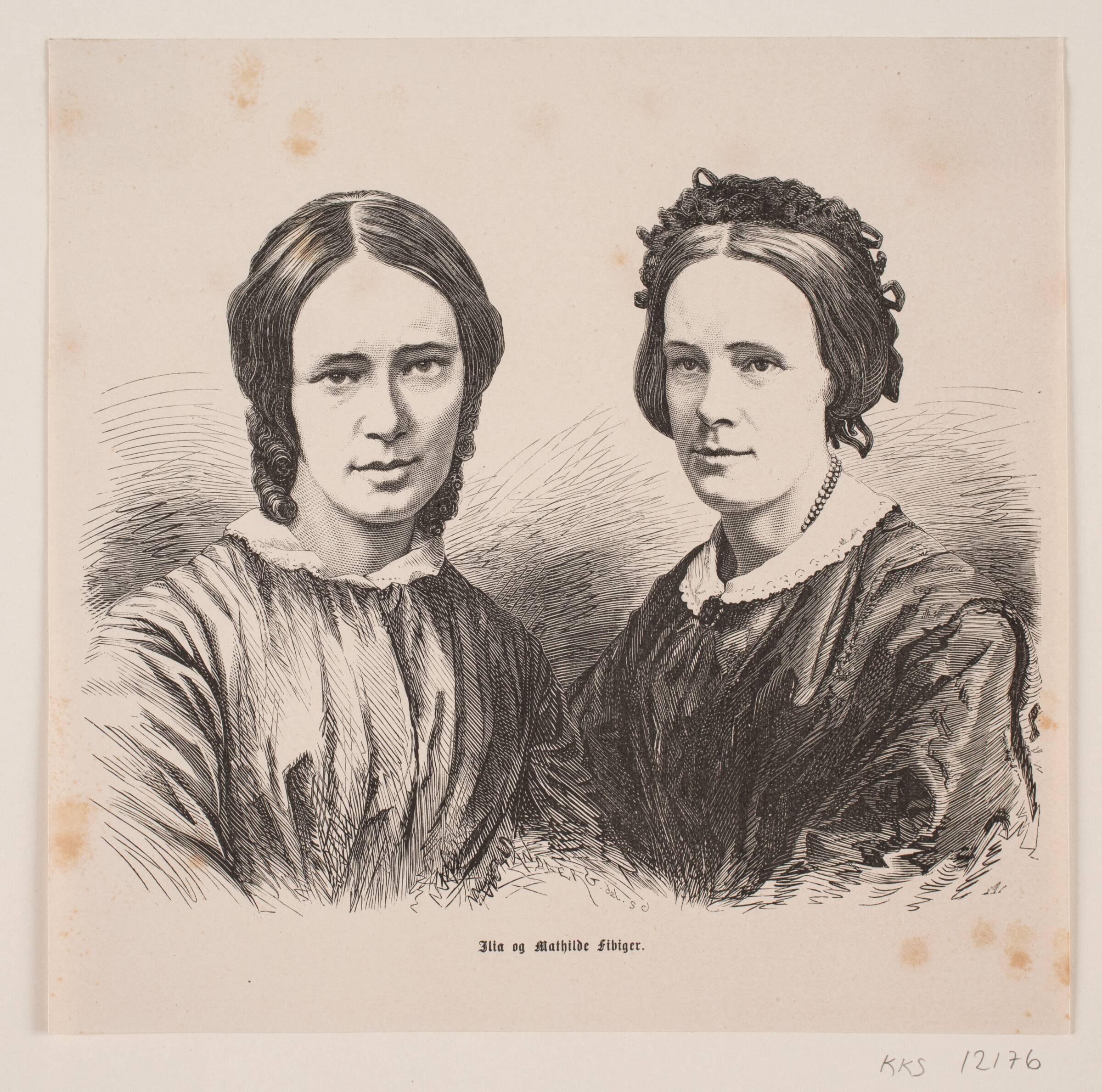 Ilia og Mathilde Lucia Fibiger, Carl Leonard Sandberg, 1872