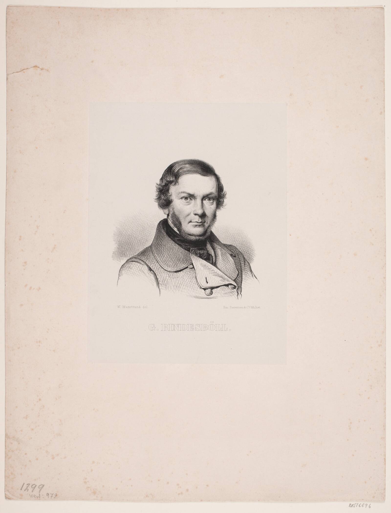 Gottlieb Bindesbøll, Ubekendt, 1840-1849