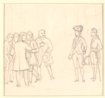 En deputation af bønder takker kongen for stavnsbåndets løsning i 1788
