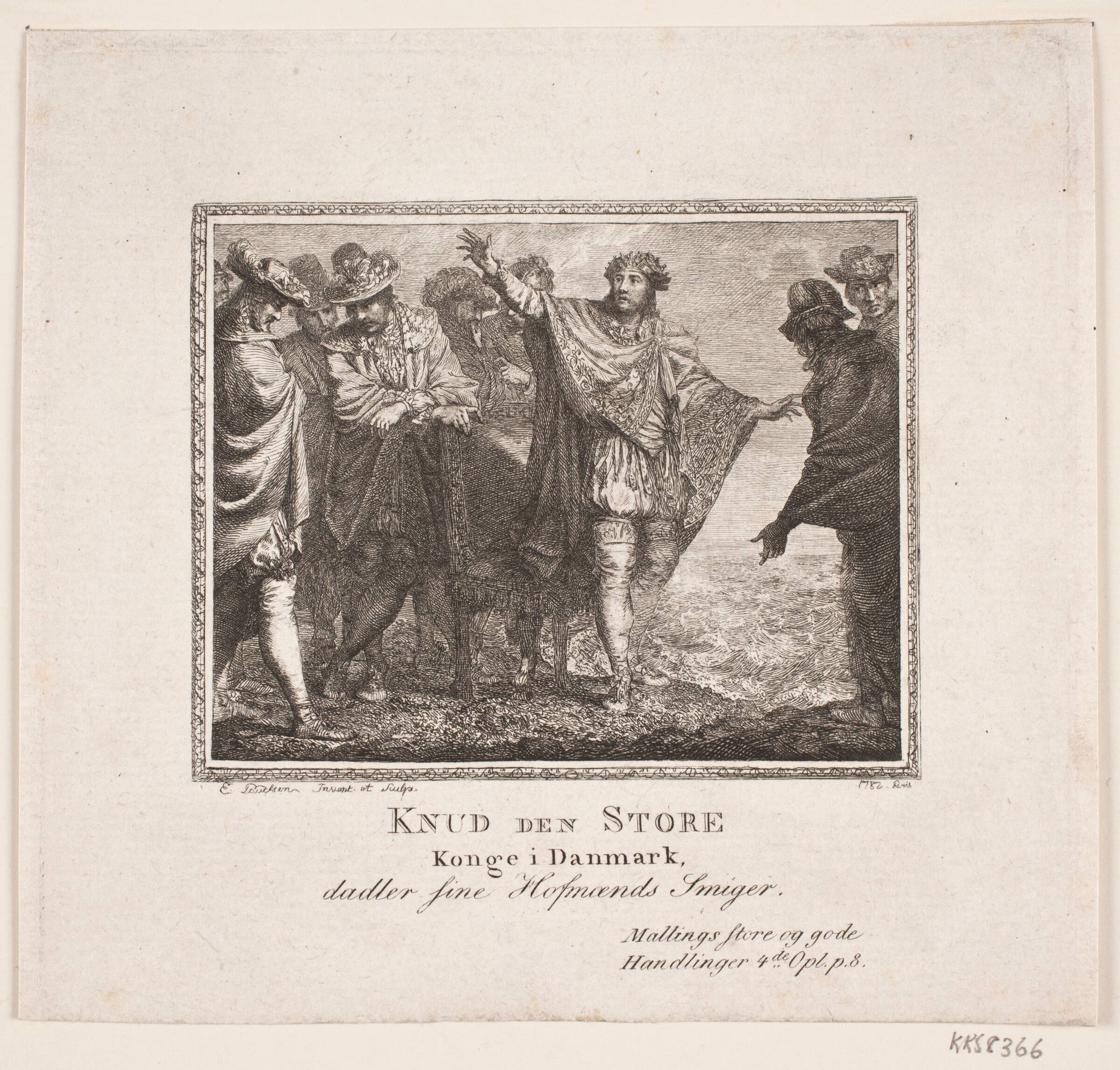 Knud den Store og hans hofmænd, Erik Pauelsen, 1782