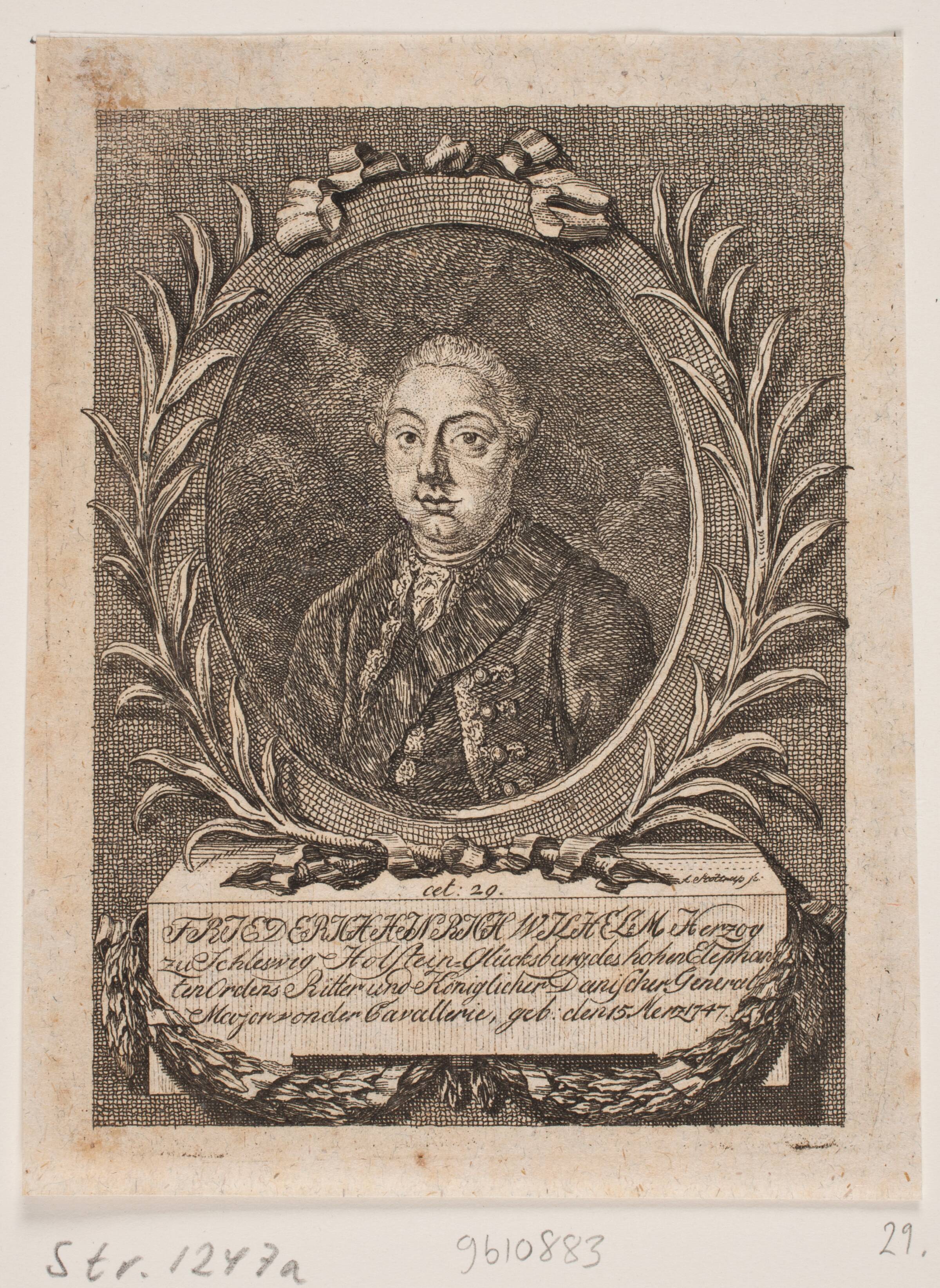 Hertug Frederik Henrik Vilhelm af Lyksburg, Andreas Støttrup, 1754-1811