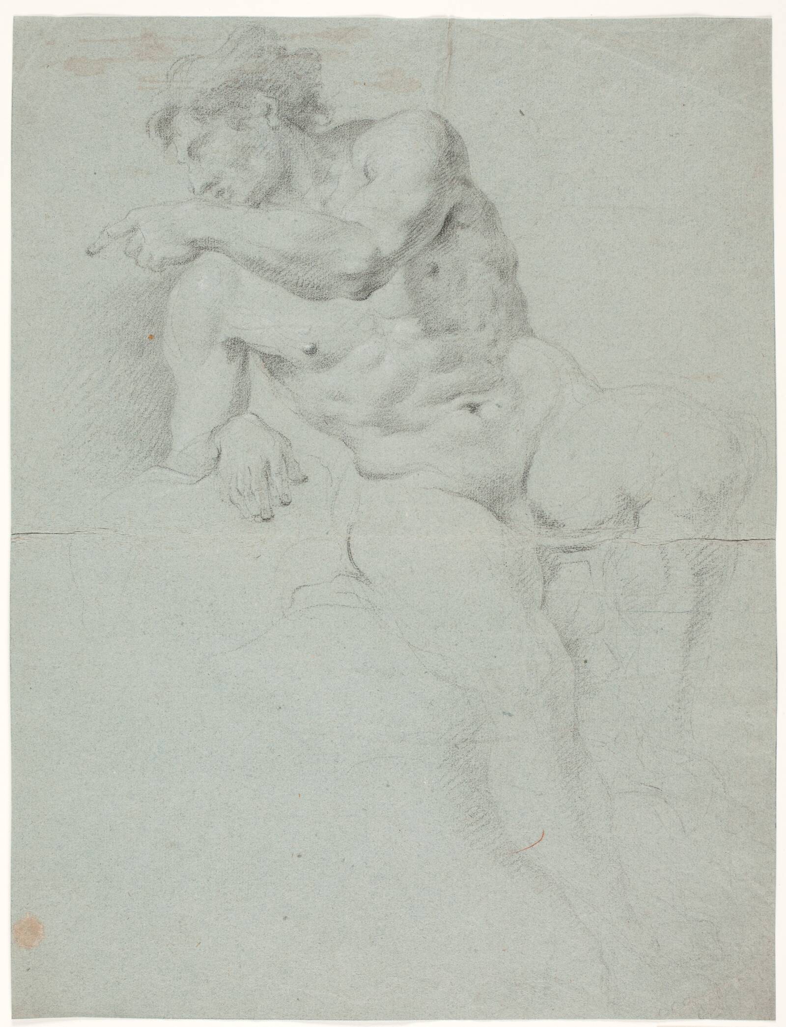 Mandlig modelstudie, Hendrik Krock, 1671-1738