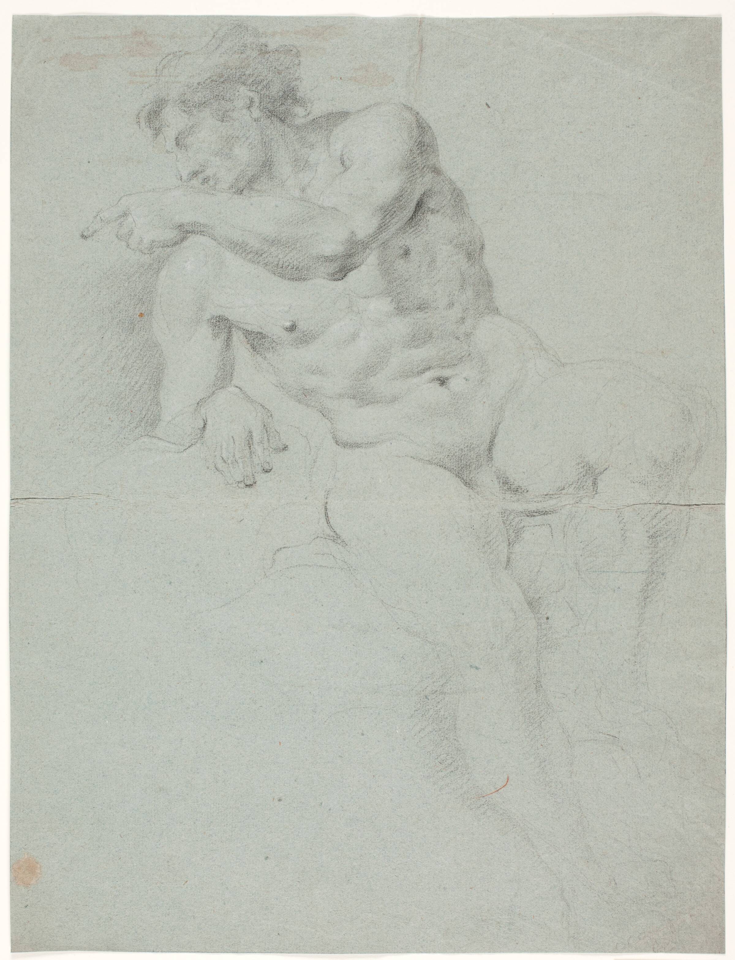 Mandlig modelstudie, Hendrik Krock, 1671-1738