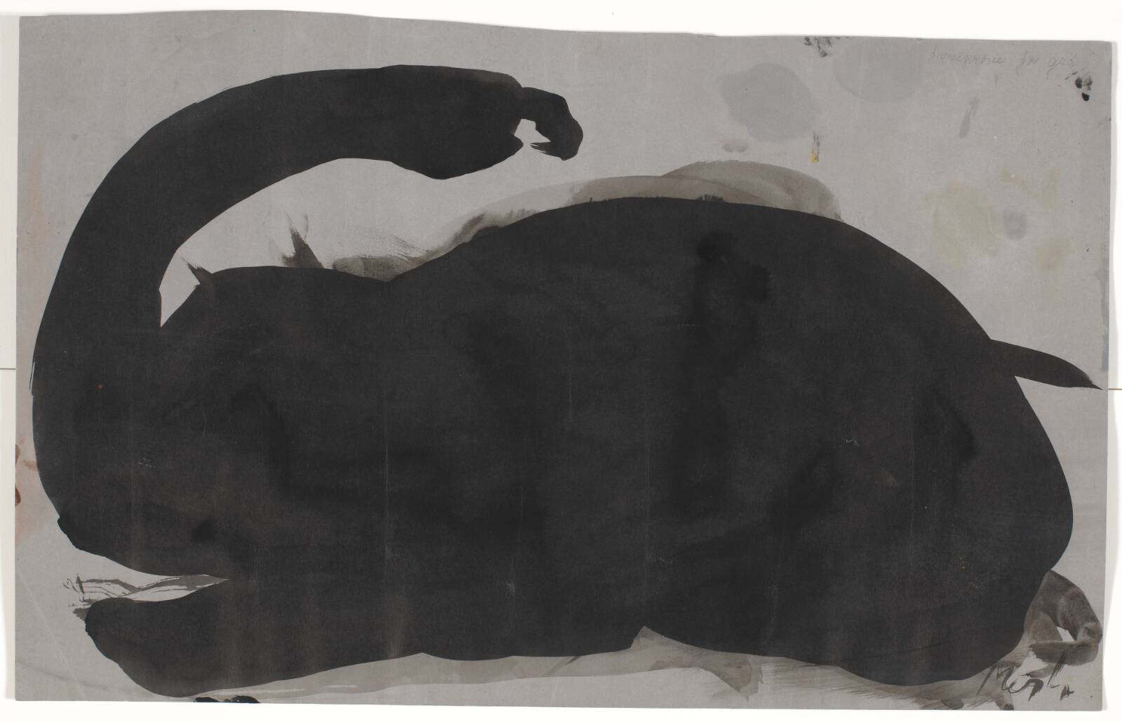 Liggende kat, Richard Mortensen, 1964-1966