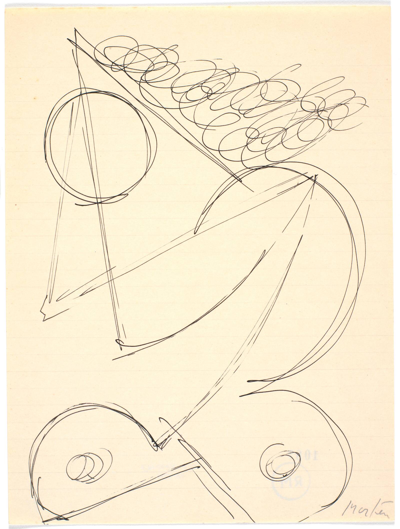 Kvindefiguration. "Portræt", Richard Mortensen, 1939-1941