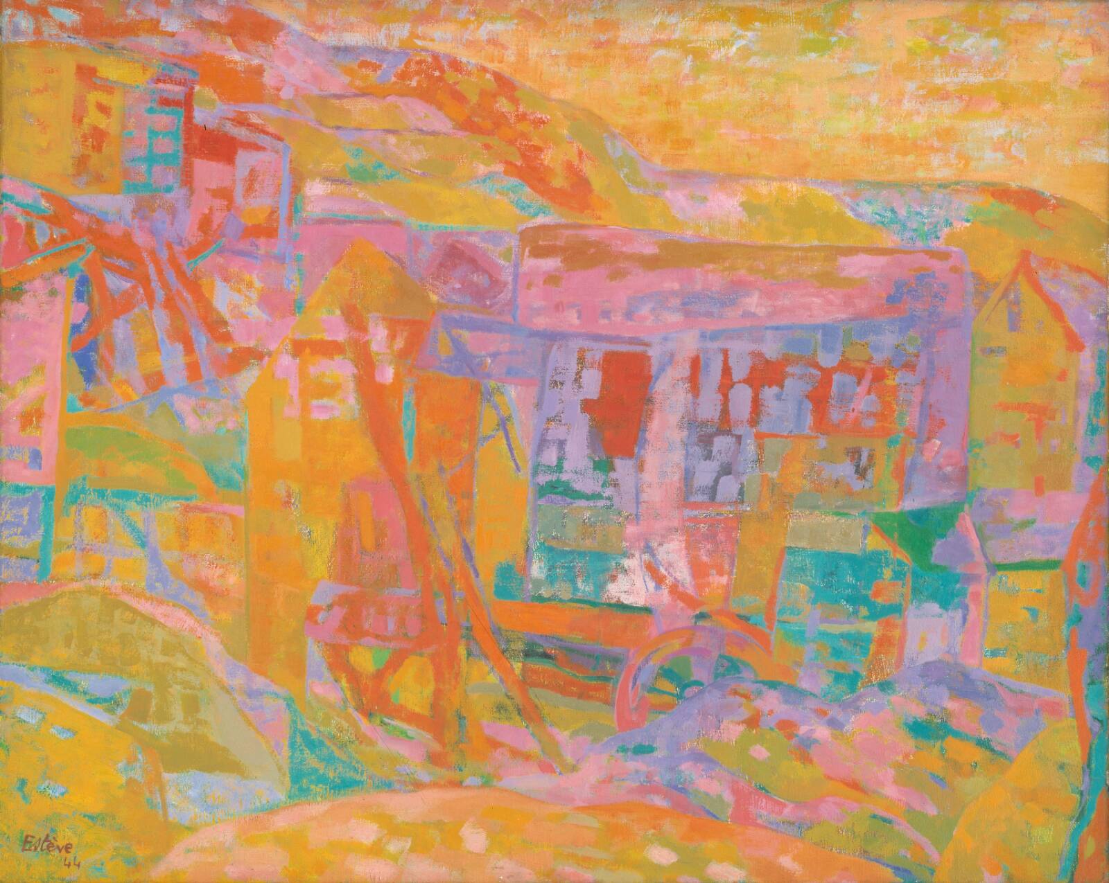 Le moulin brûlé, Maurice Estève, 1944