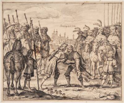 Christian I møder prins Maximilian ved Rothenburg ob der Tauber i 1474