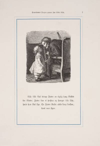Illustration til "Hvorledes Dagen gaaer for Lille Lise"